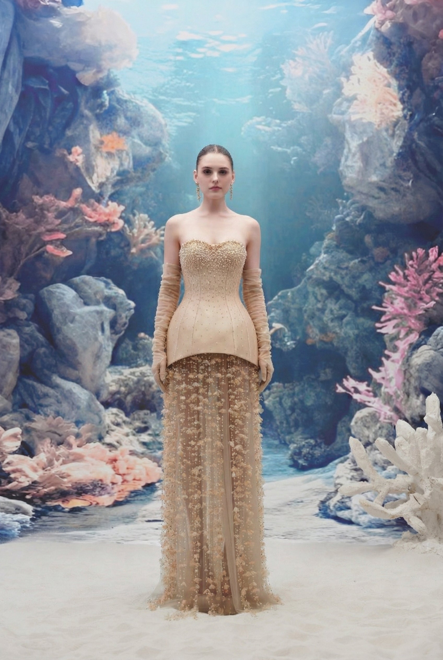 Kailani Royal Taffate, Tulle & Organza Dress