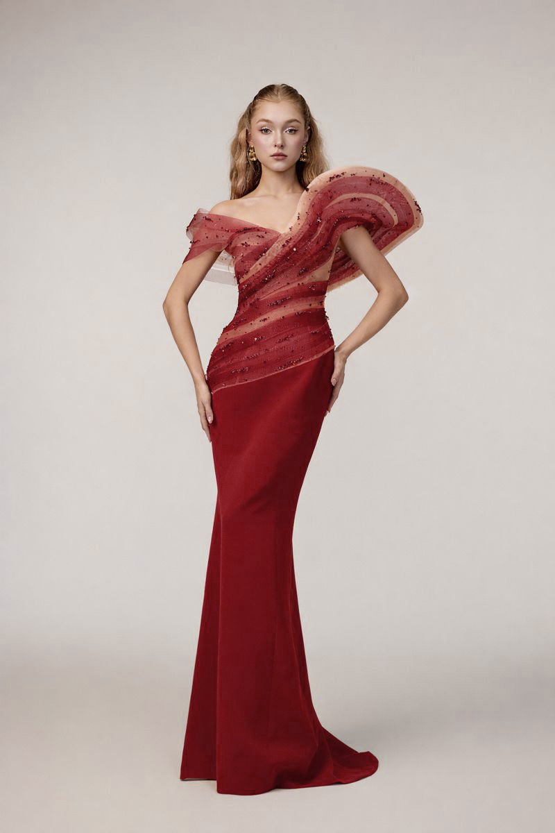 Vespera Tulle & Royal Silk dress