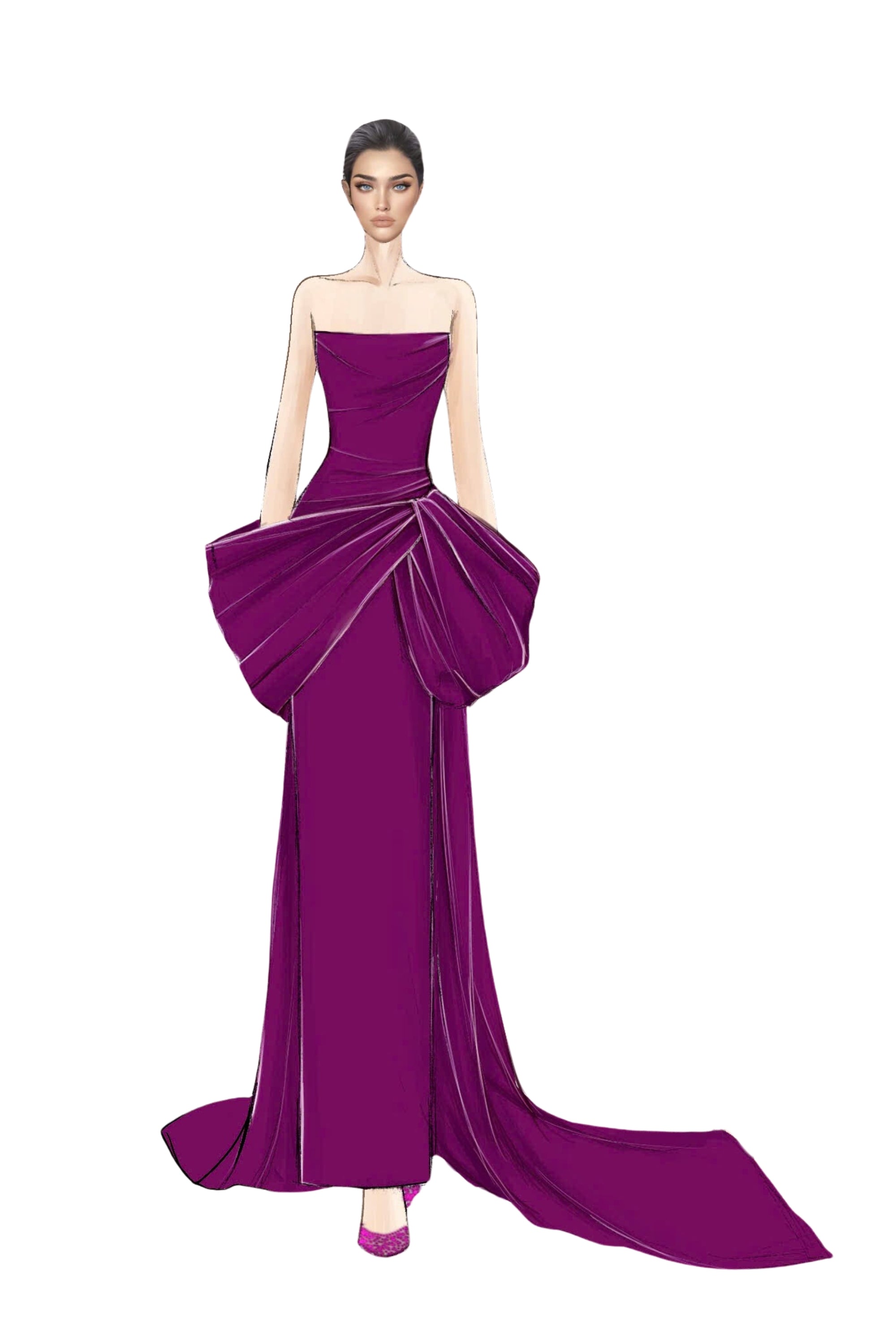 Jawaher royal taffeta dress