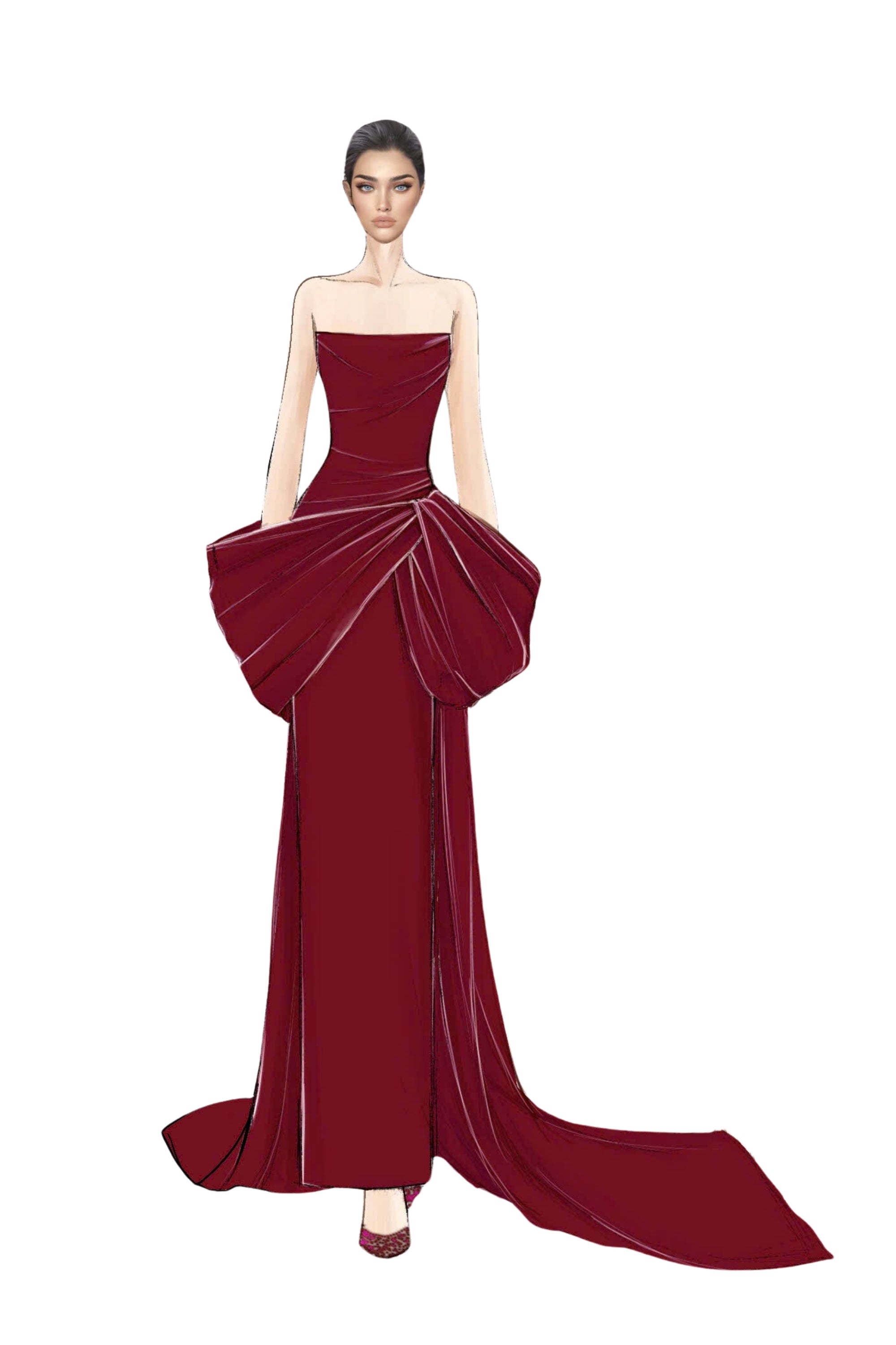 Jawaher royal taffeta dress