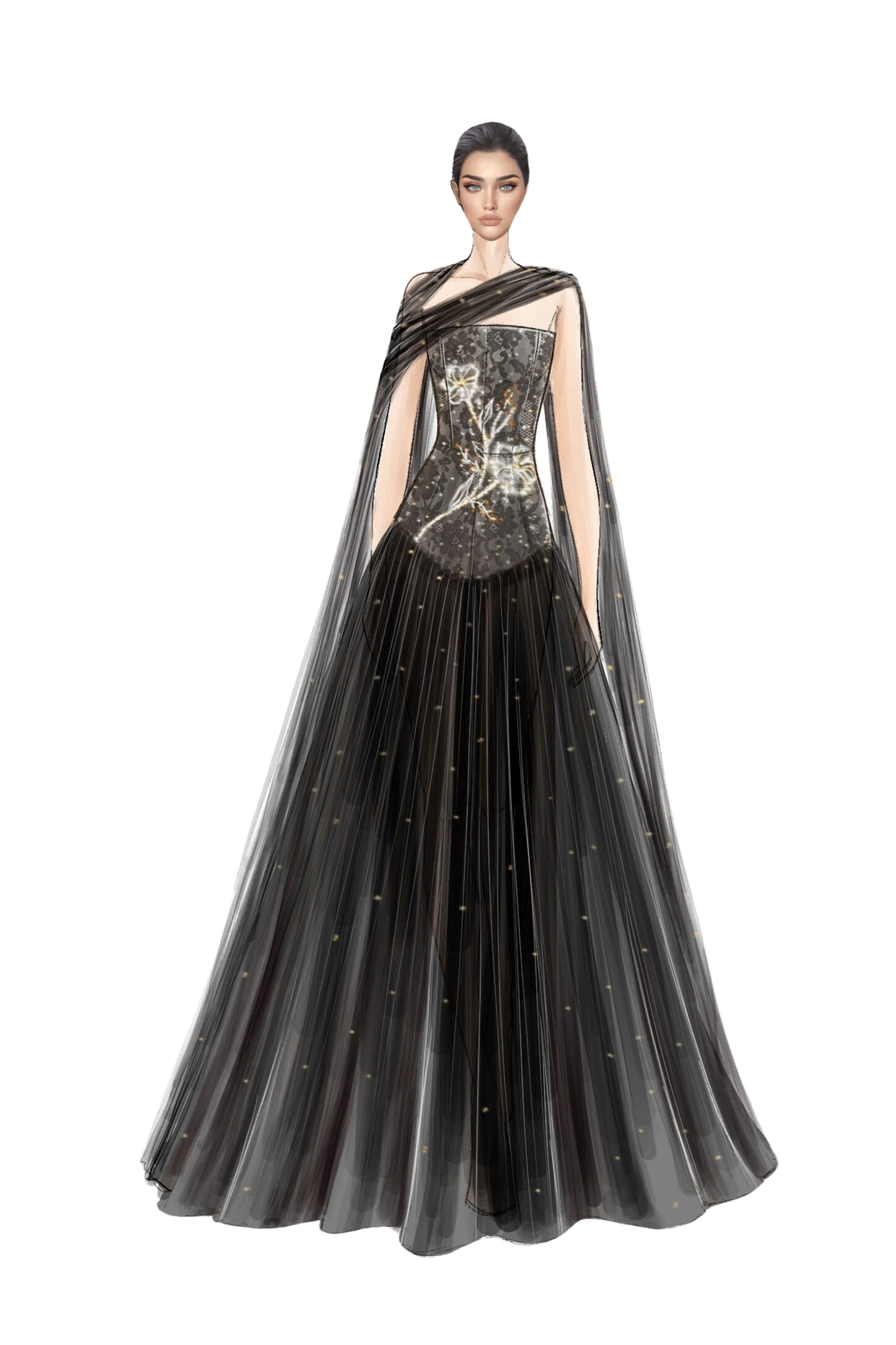 Aqahwan tulle and lace dress