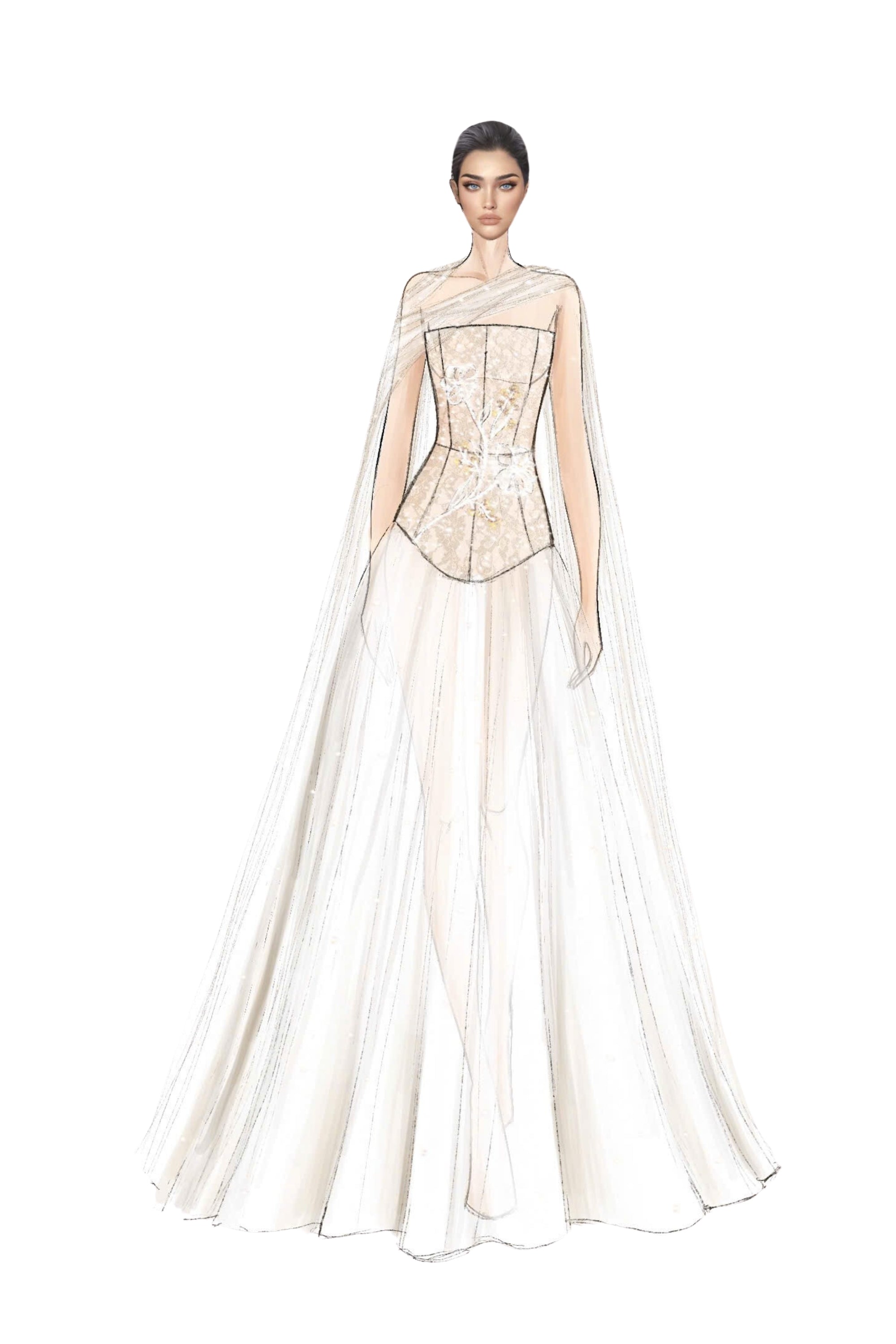 Aqahwan tulle and lace dress