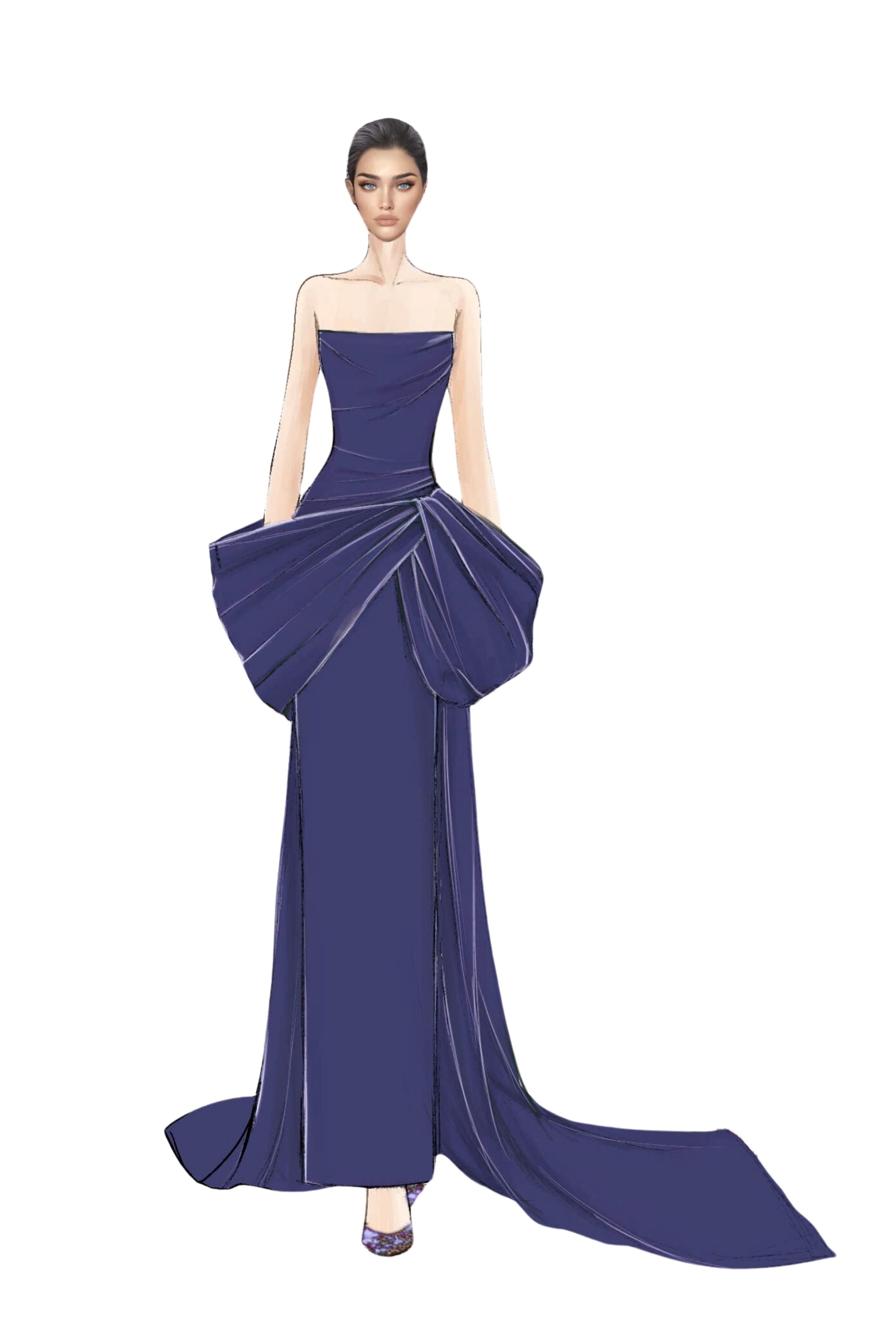 Jawaher royal taffeta dress