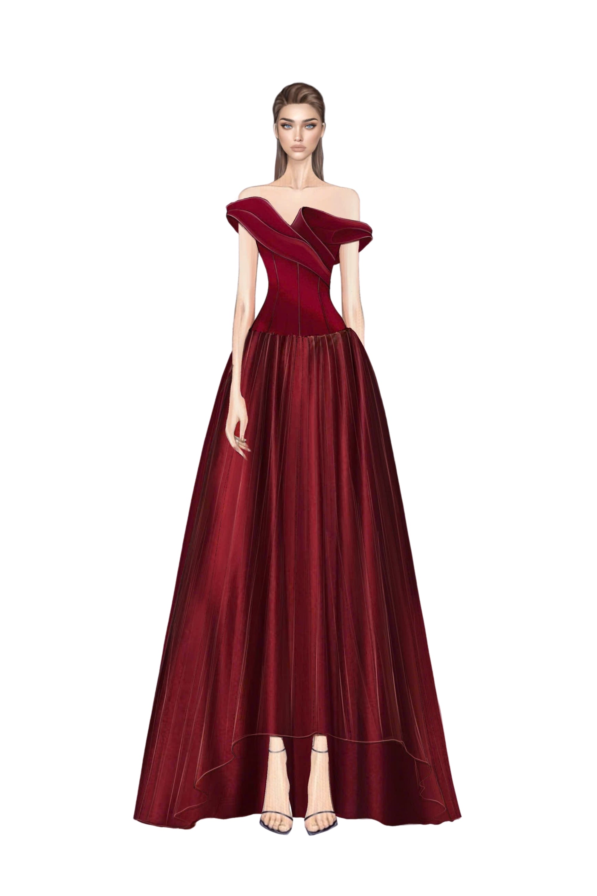 Sana royal taffeta dress