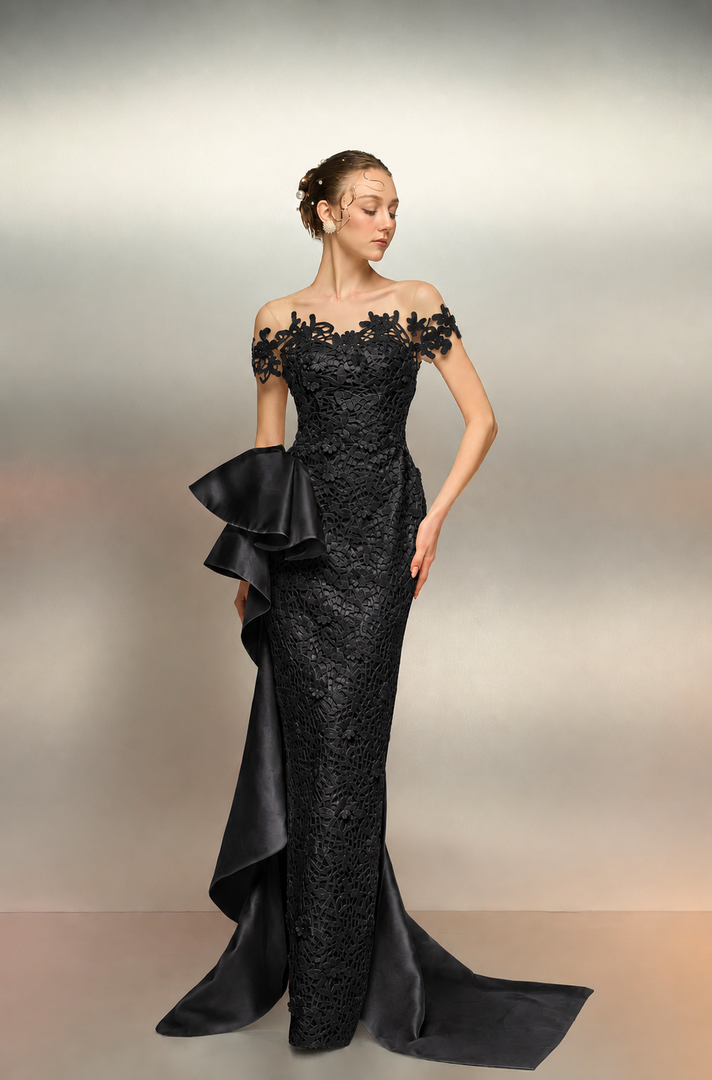 Fawaniya sequin lace dress