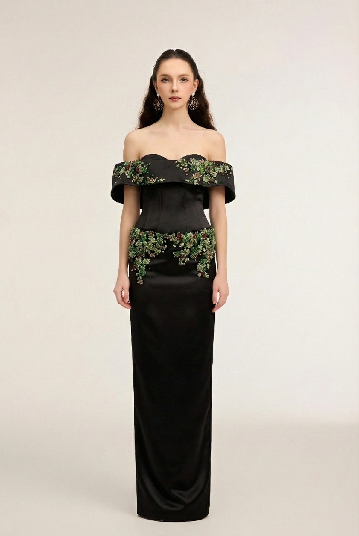 Malika Silk Taffeta & Crepe dress