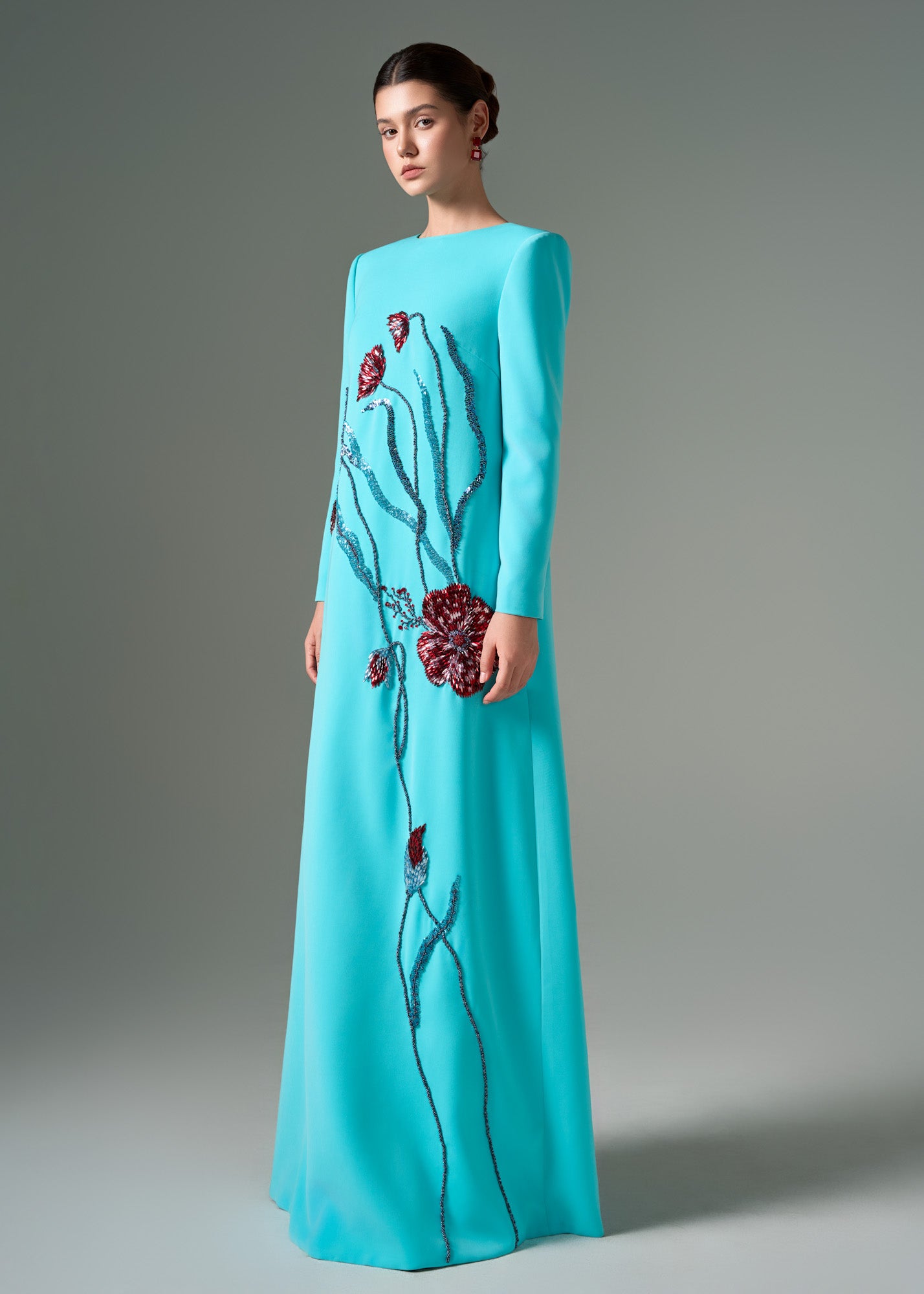 Layla crepe A-line dress
