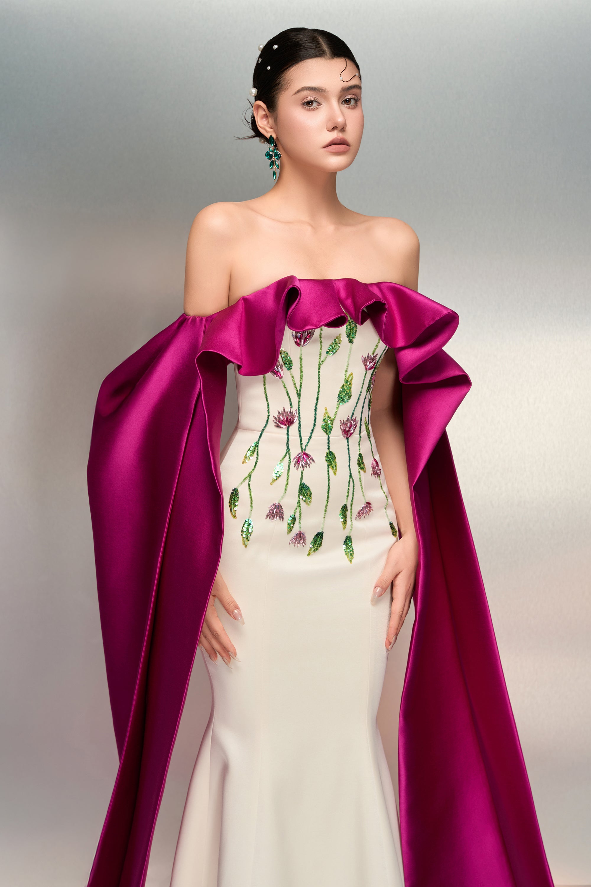 Ruqayya silk taffeta dress