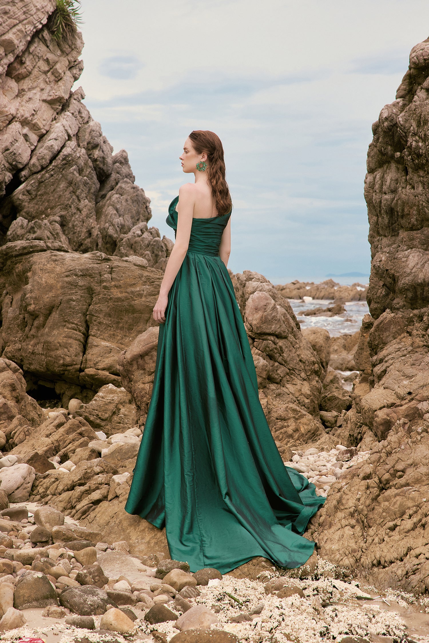 Julieta silk taffeta floral dress