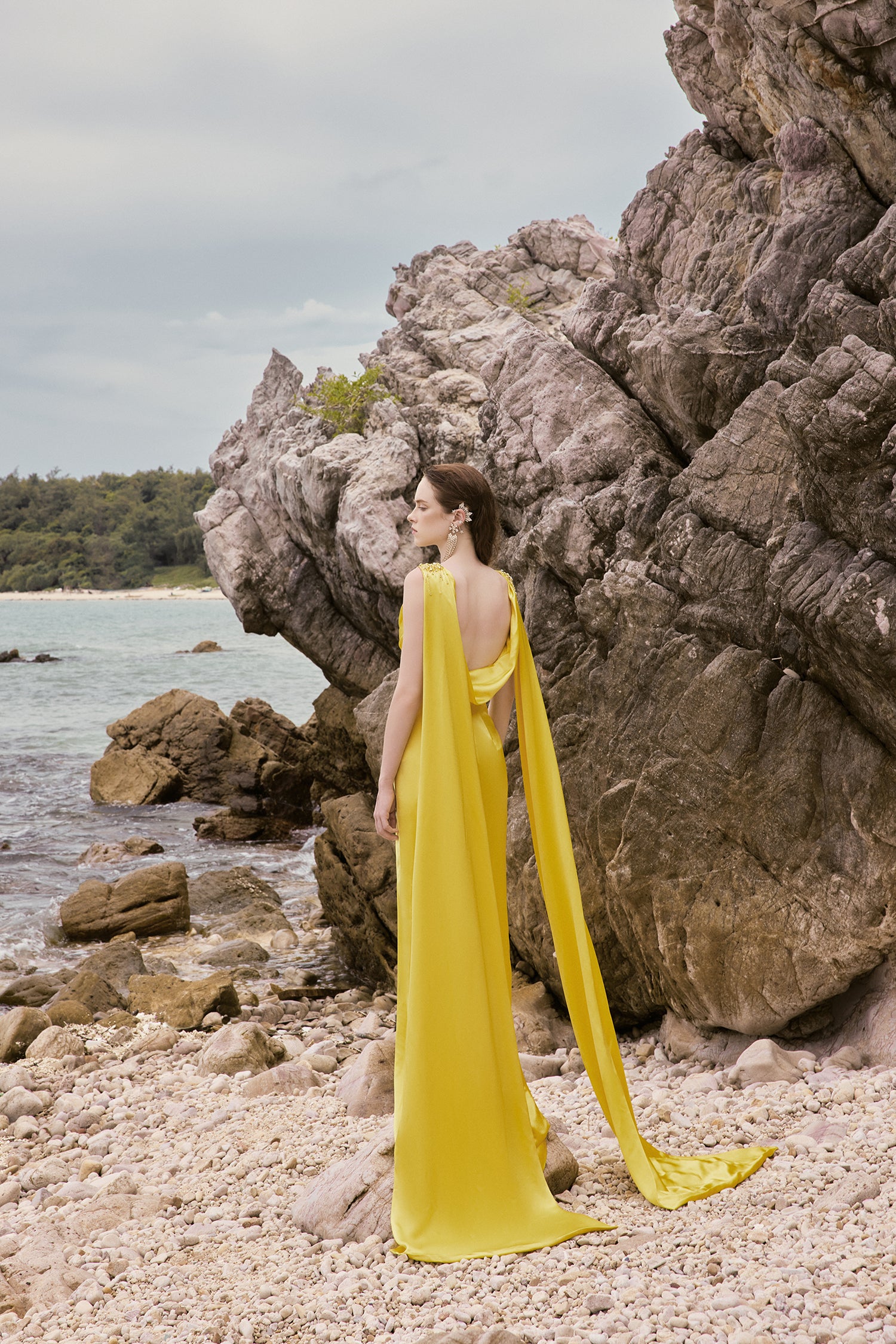 Natalia silk satin cut out dress