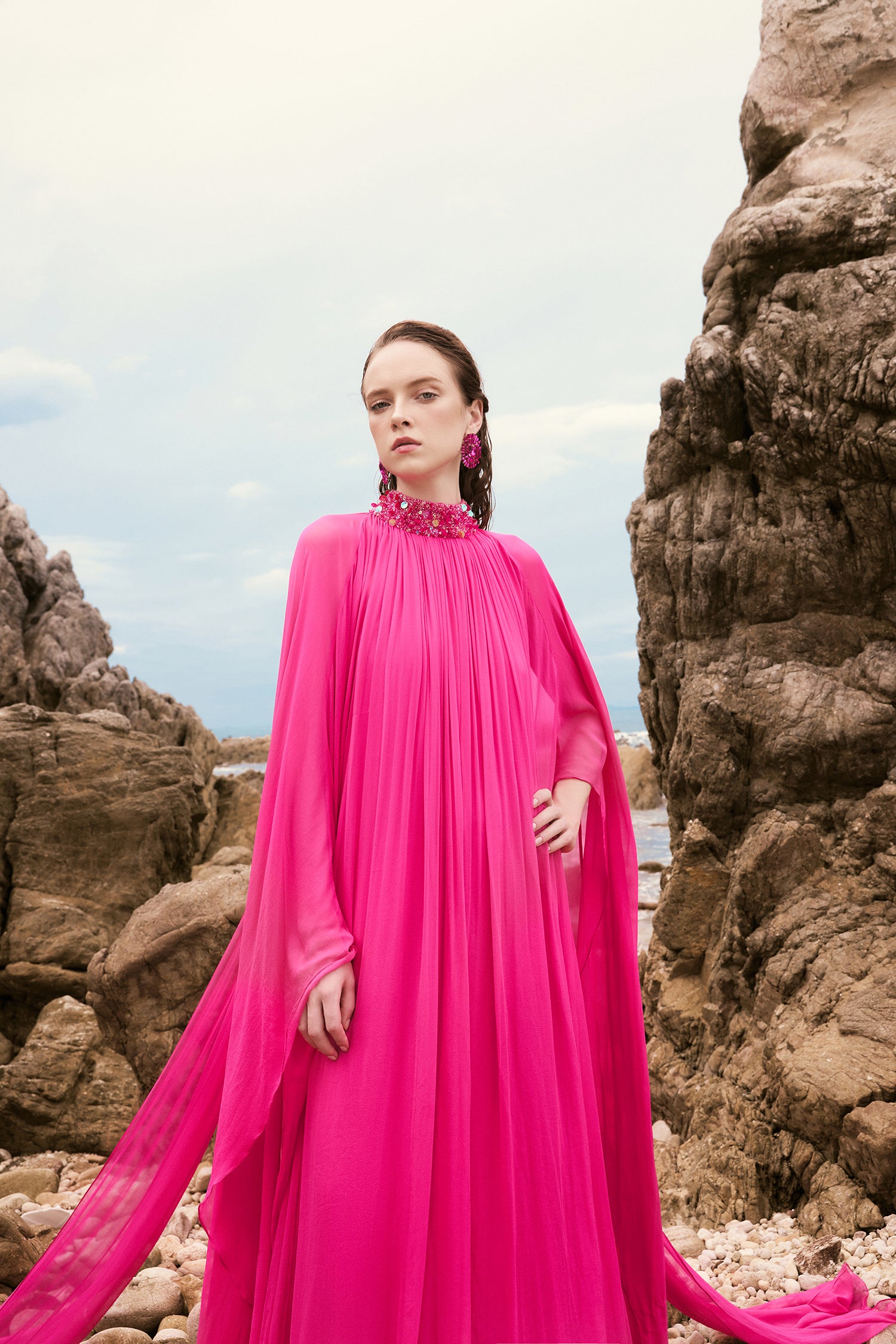 Gabrielle chiffon sequins dress