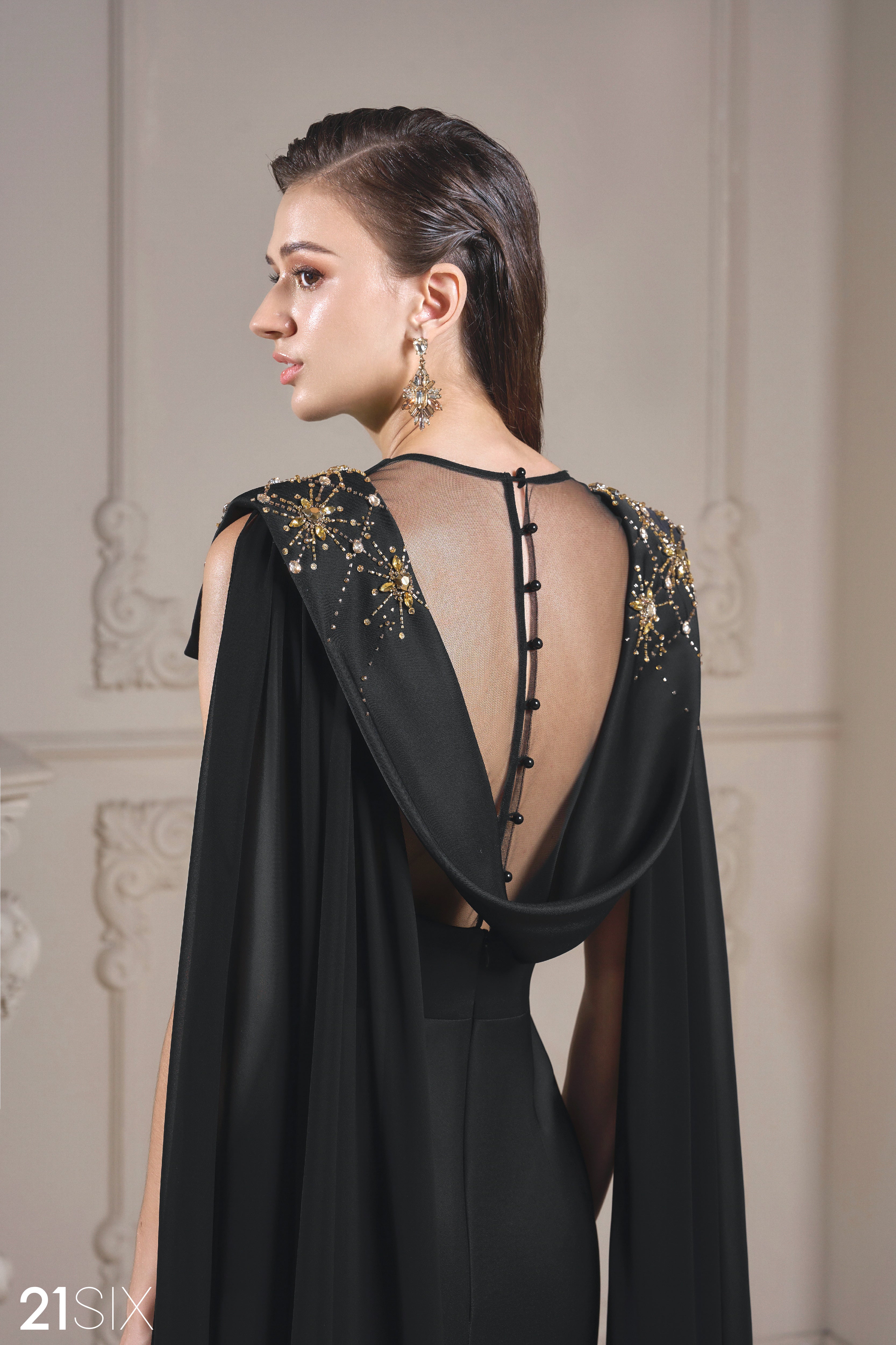 Natalie Sheath Sleeveless Taffeta Floor Length Dress