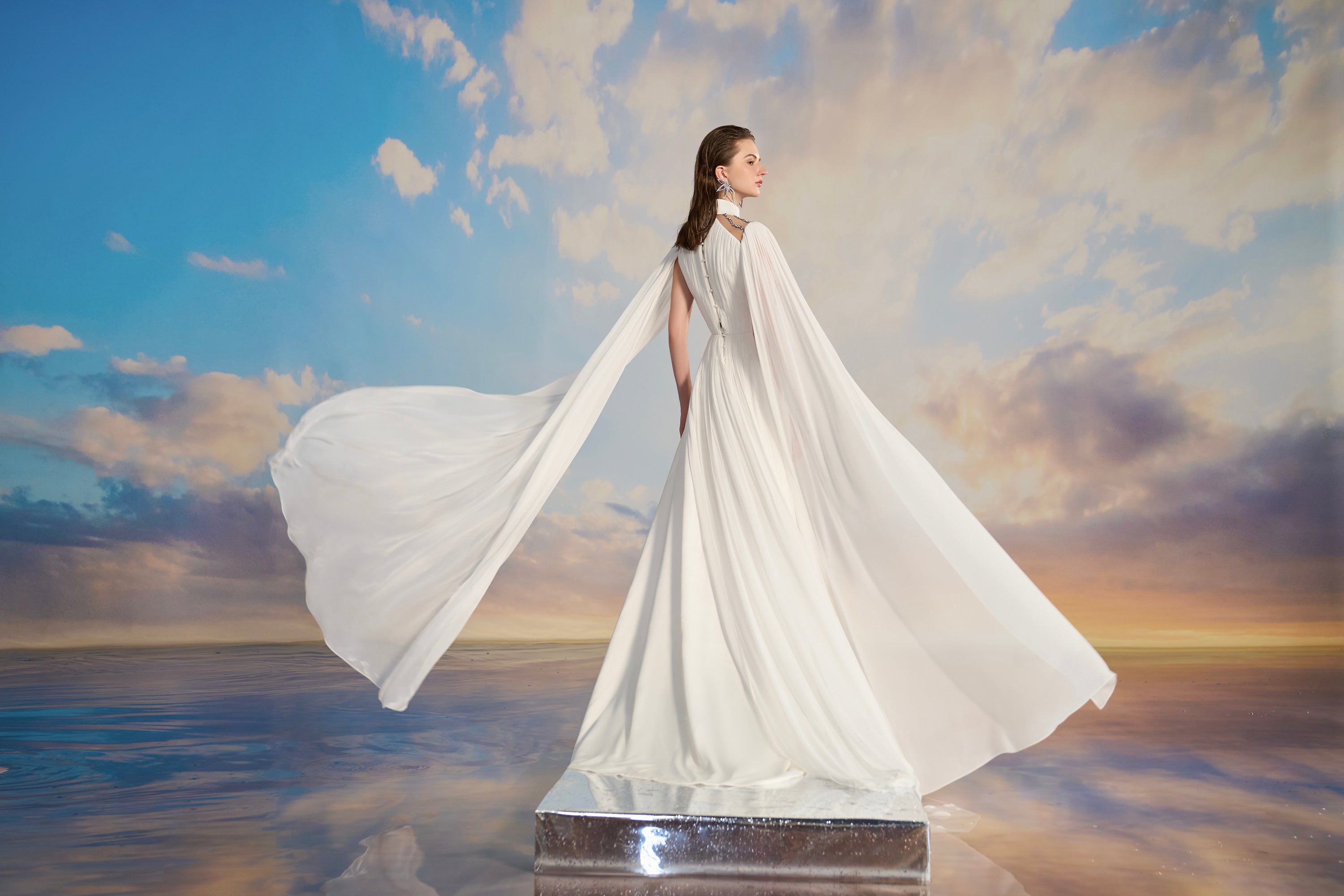 Jasmine Silk satin cut out dress