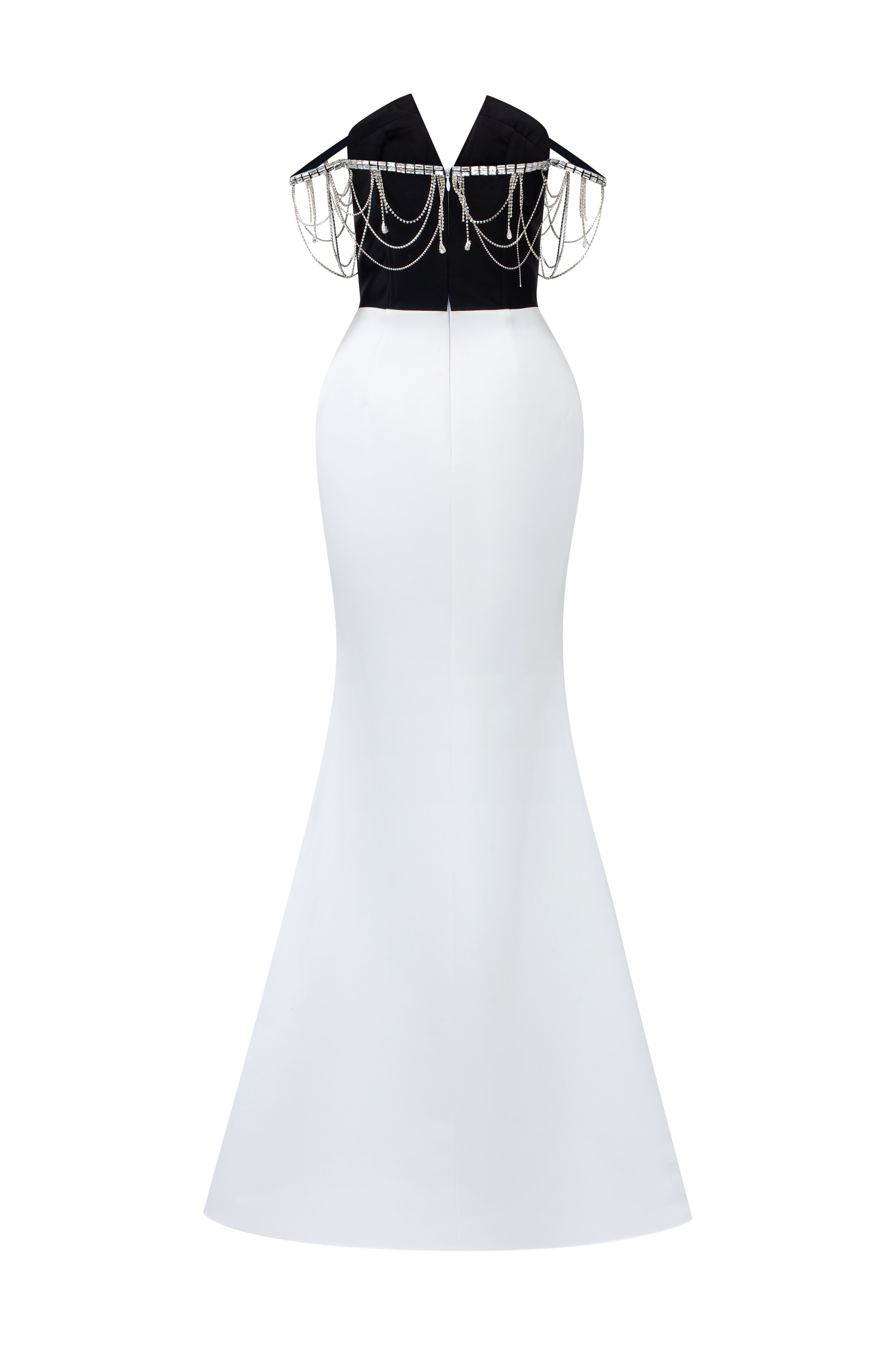 Oriana Royal Taffeta fishtail dress