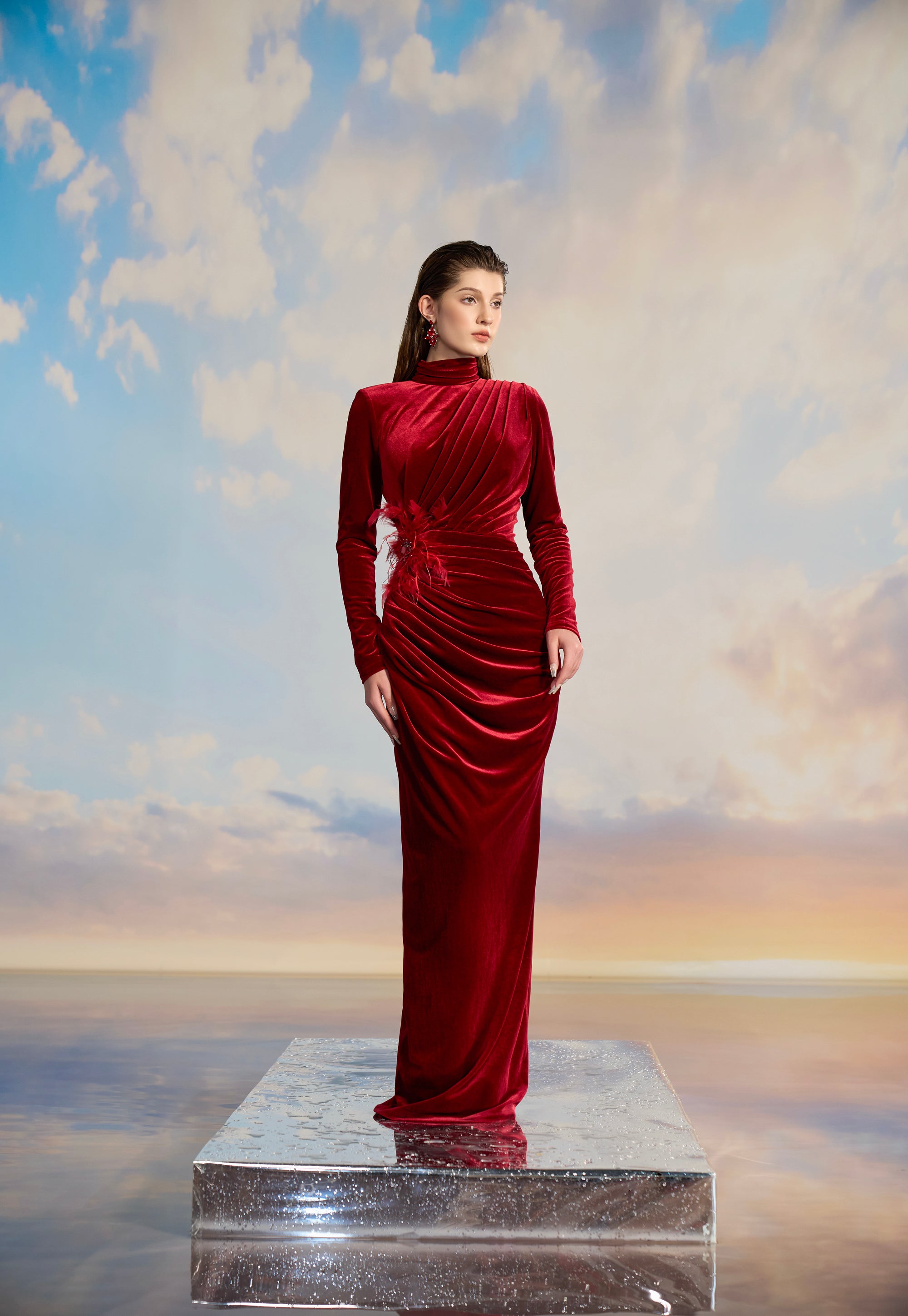 Lilybelle Velvet bodycon dress