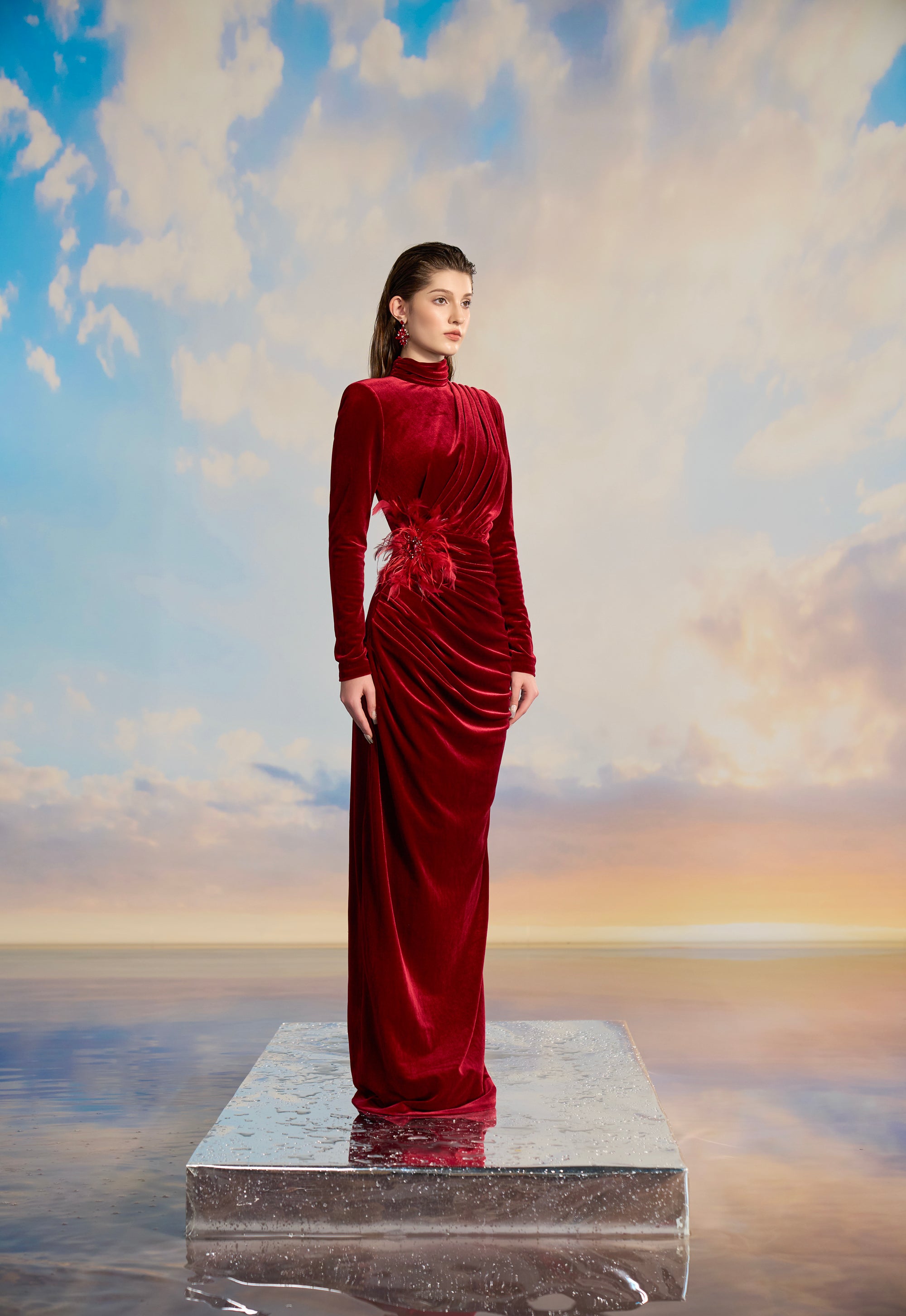 Lilybelle Velvet bodycon dress
