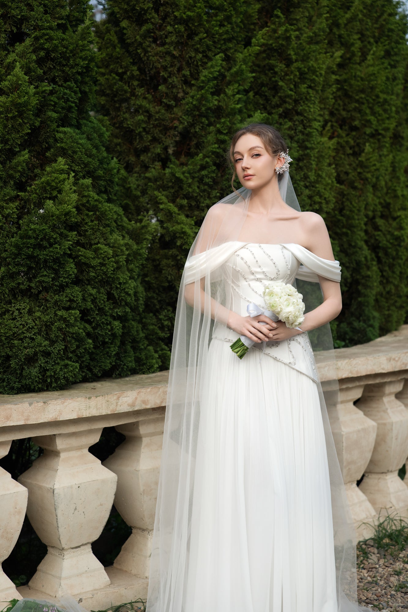 Helena taffeta pleated dress