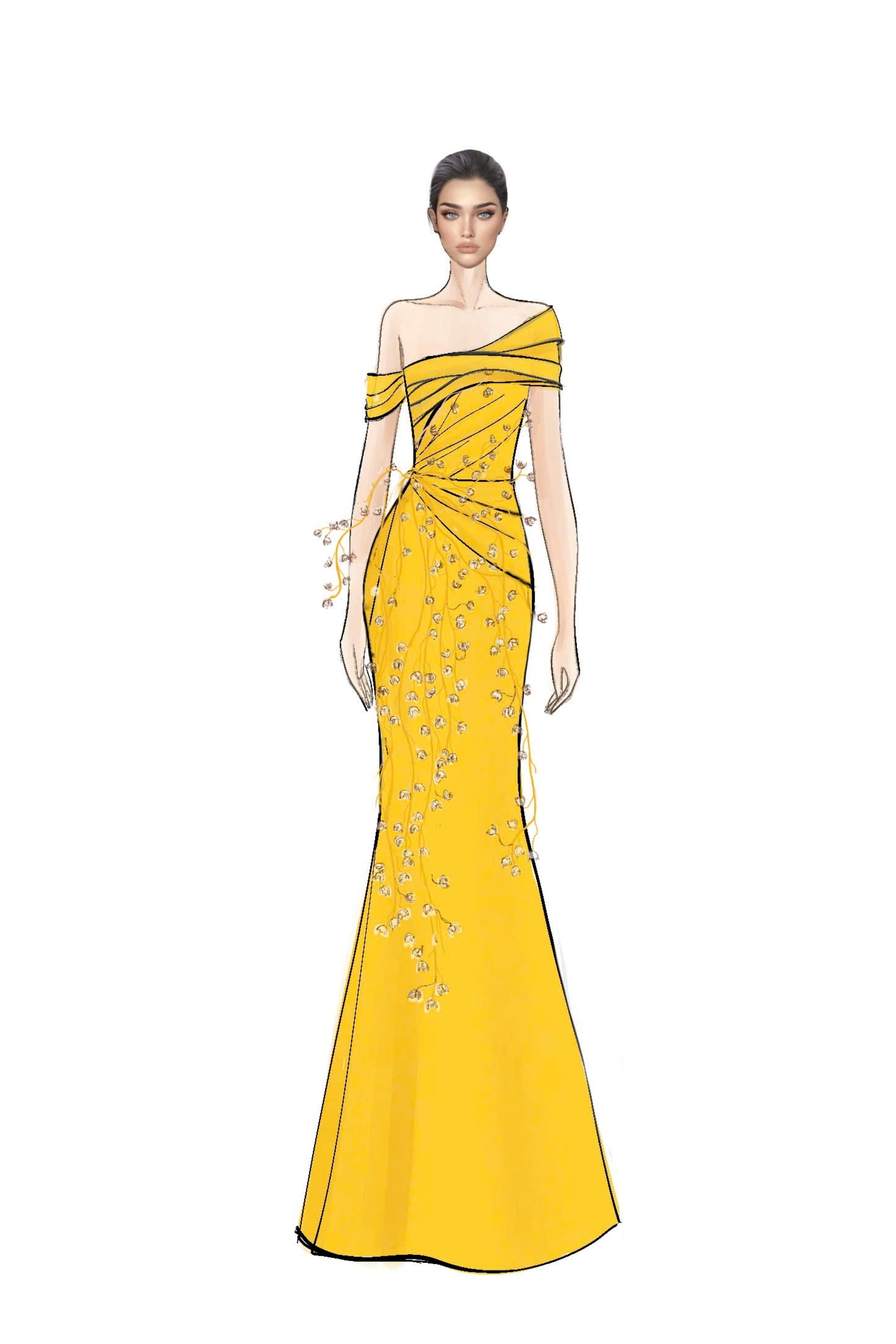 Antoinettee Taffeta Dress