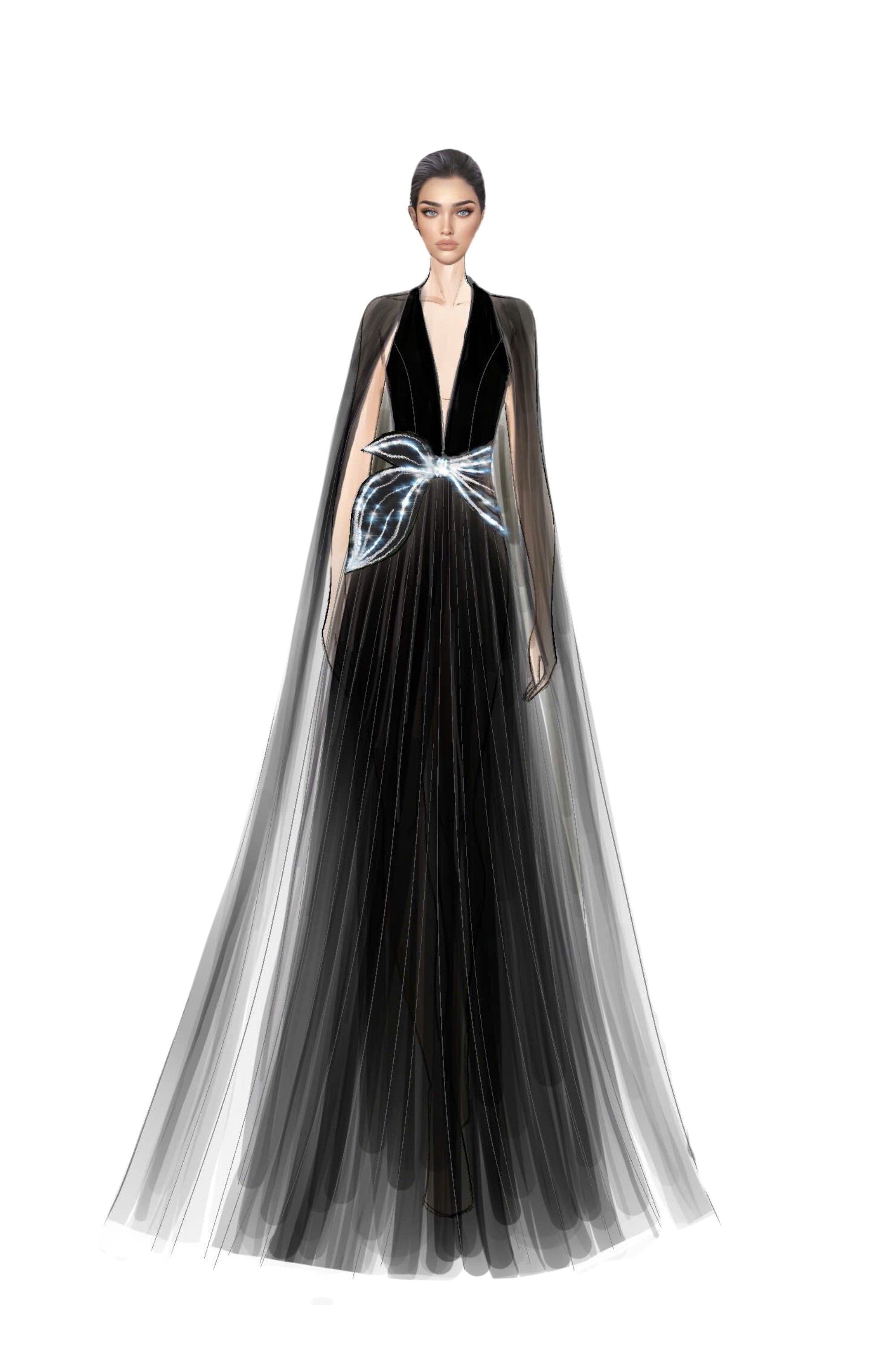 Violette Taffeta and Silk Dress