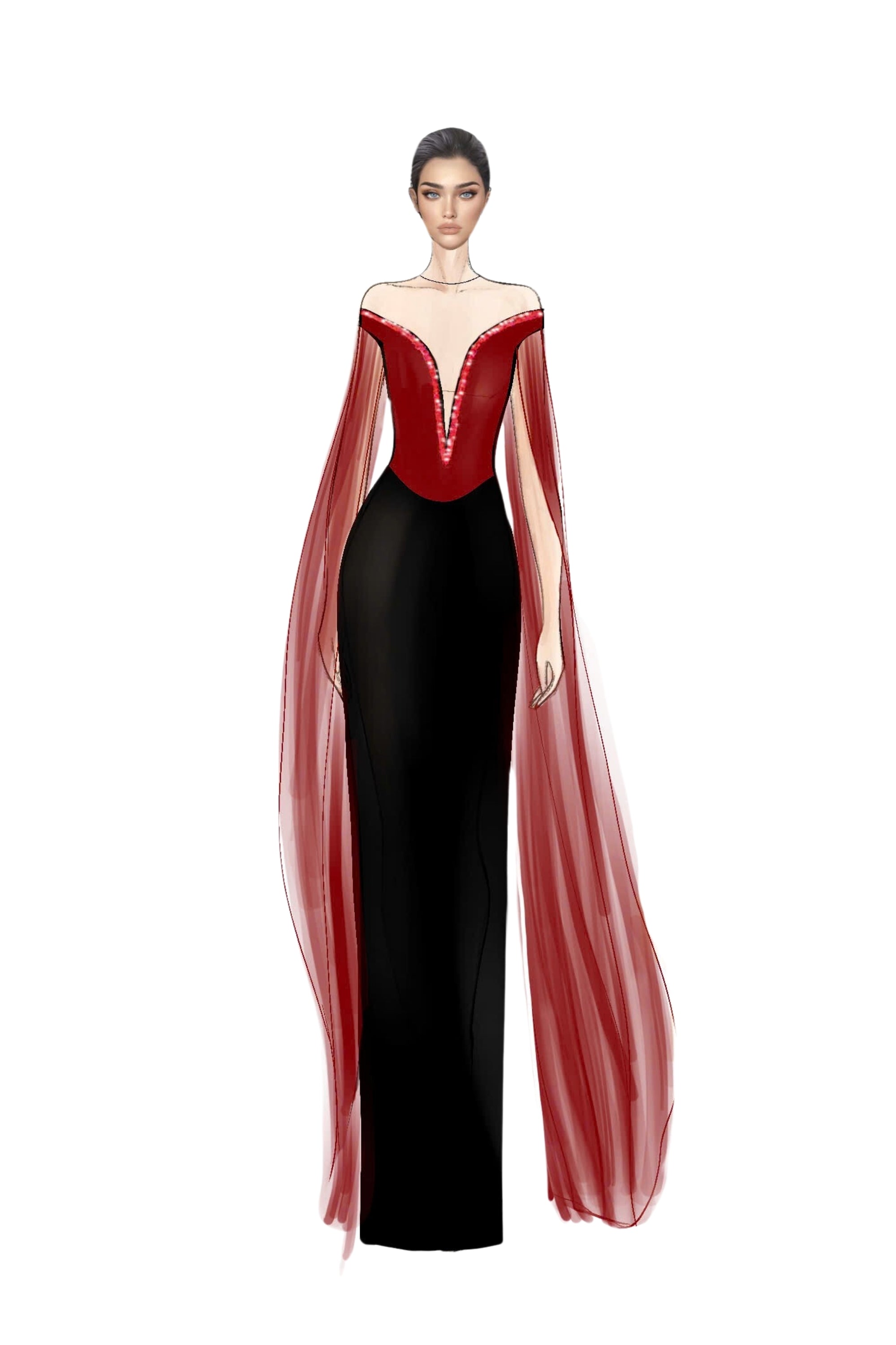 Gabrielle Crepe and Silk Dress