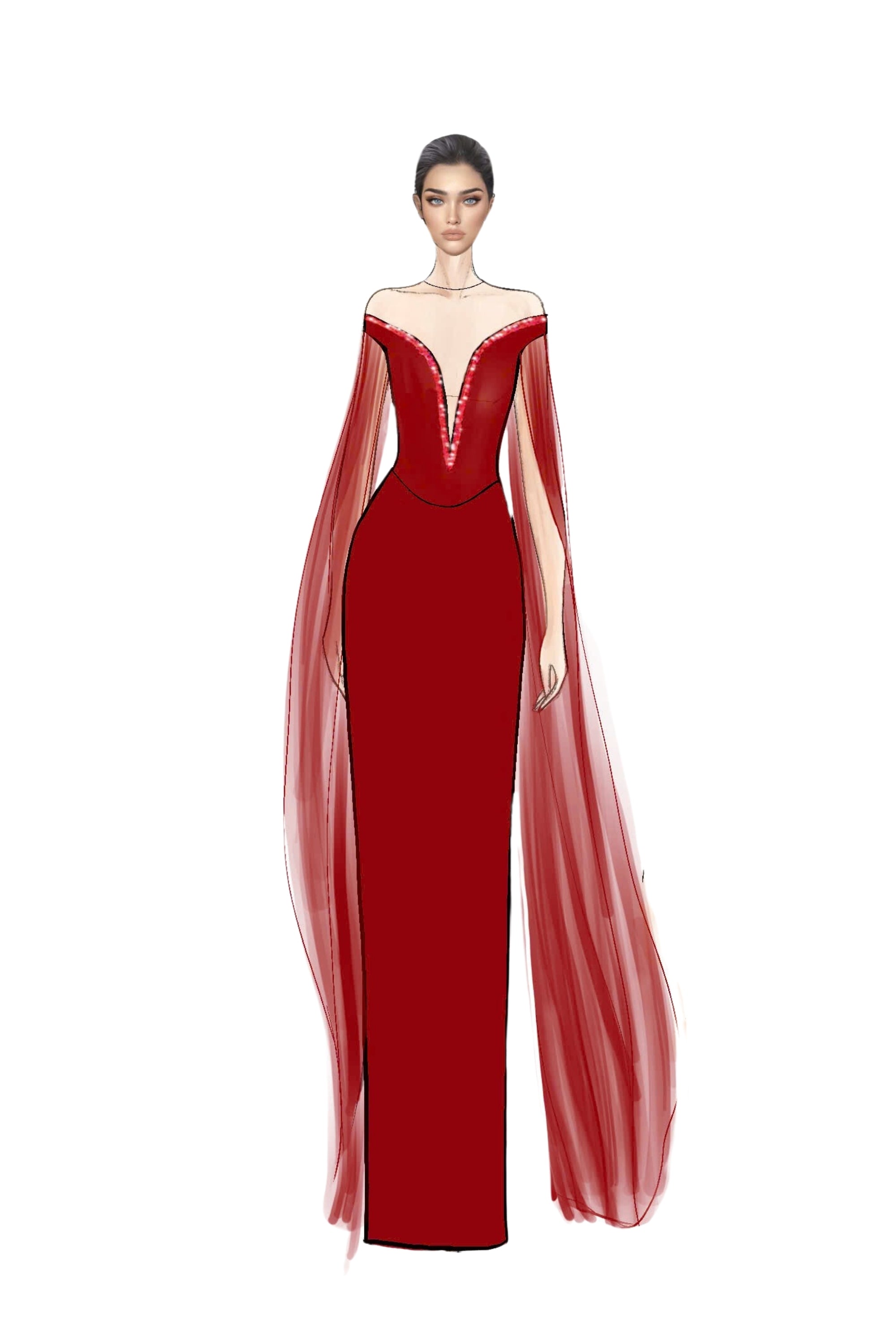 Gabrielle Crepe and Silk Dress