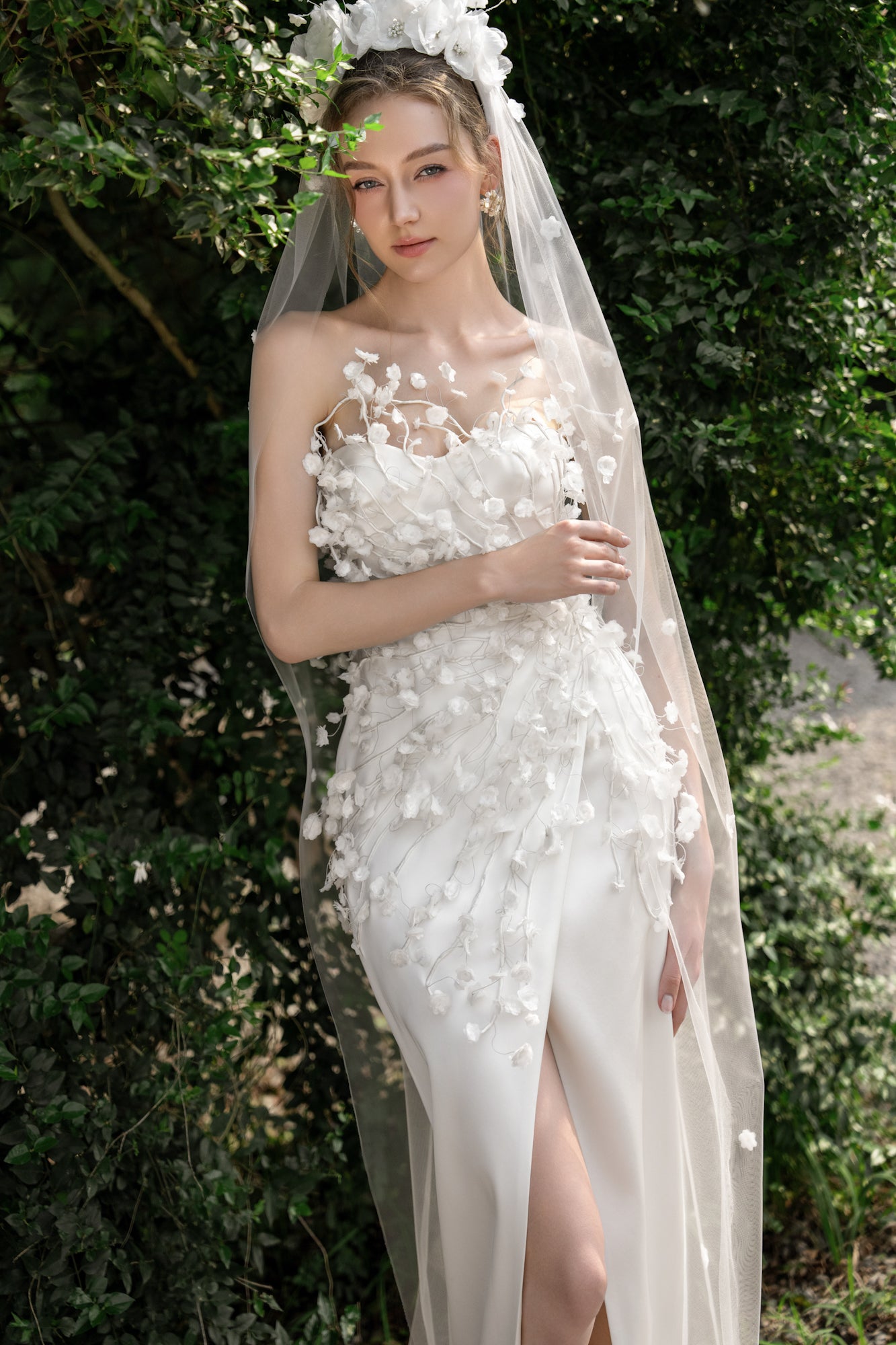 Connie Silk satin flowers dress