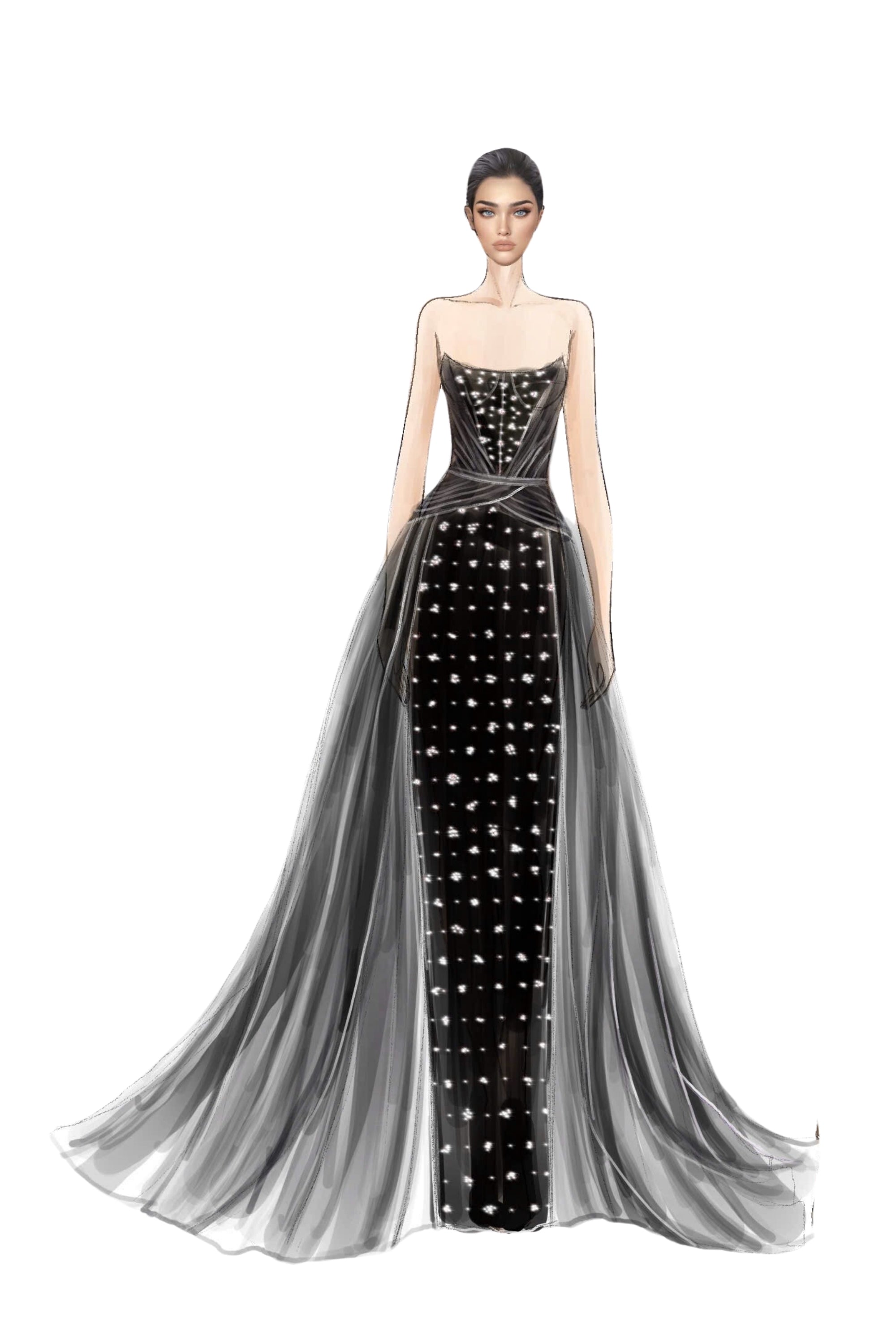 Valérie Silk and Tulle Dress