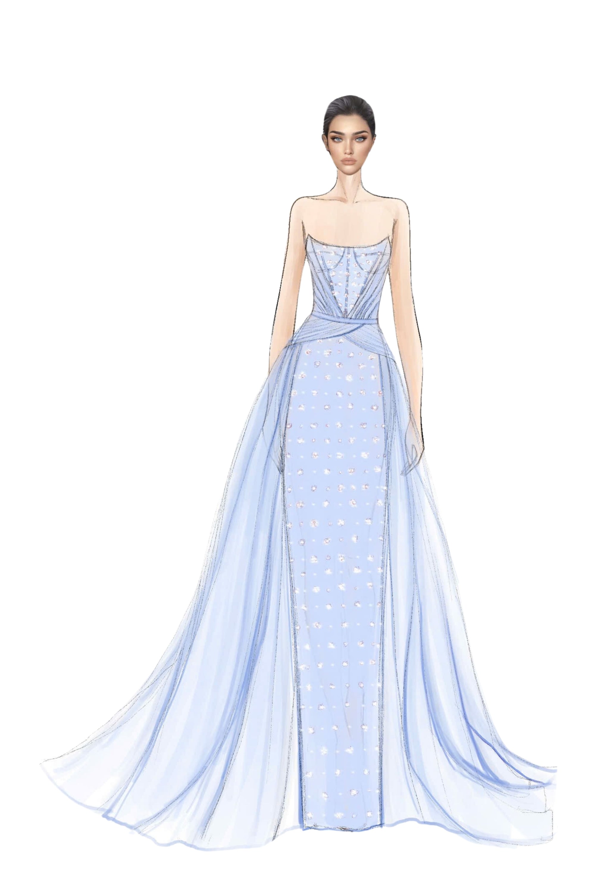 Valérie Silk and Tulle Dress