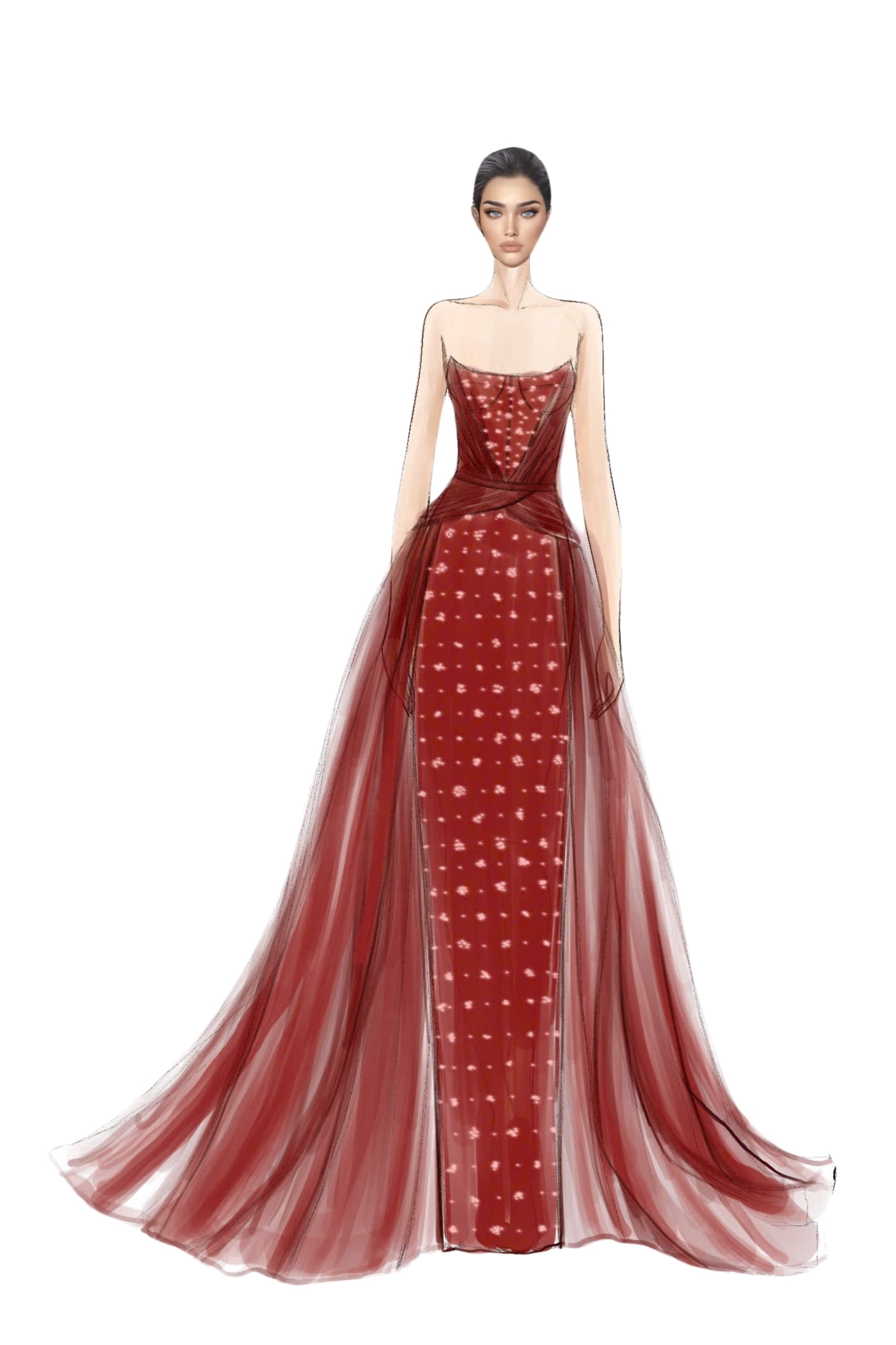 Valérie Silk and Tulle Dress