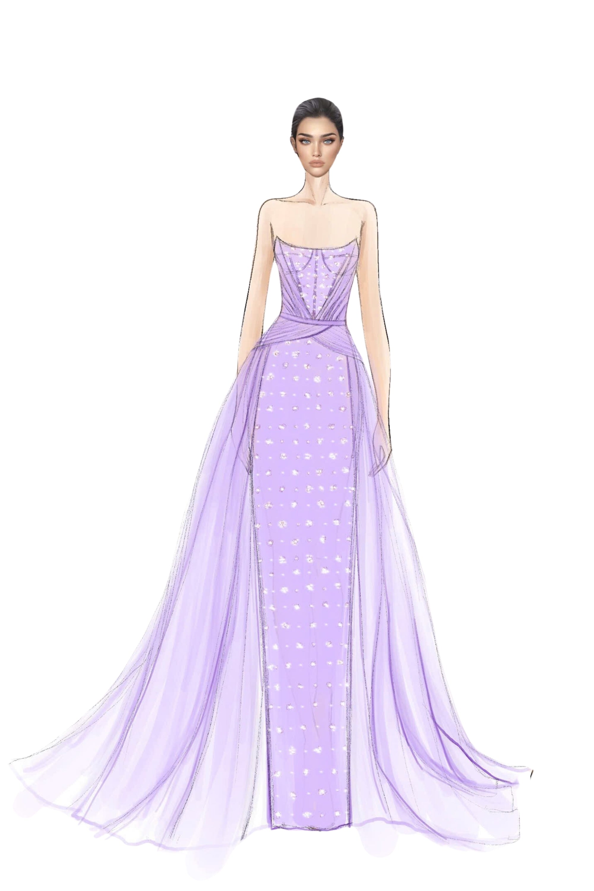 Valérie Silk and Tulle Dress