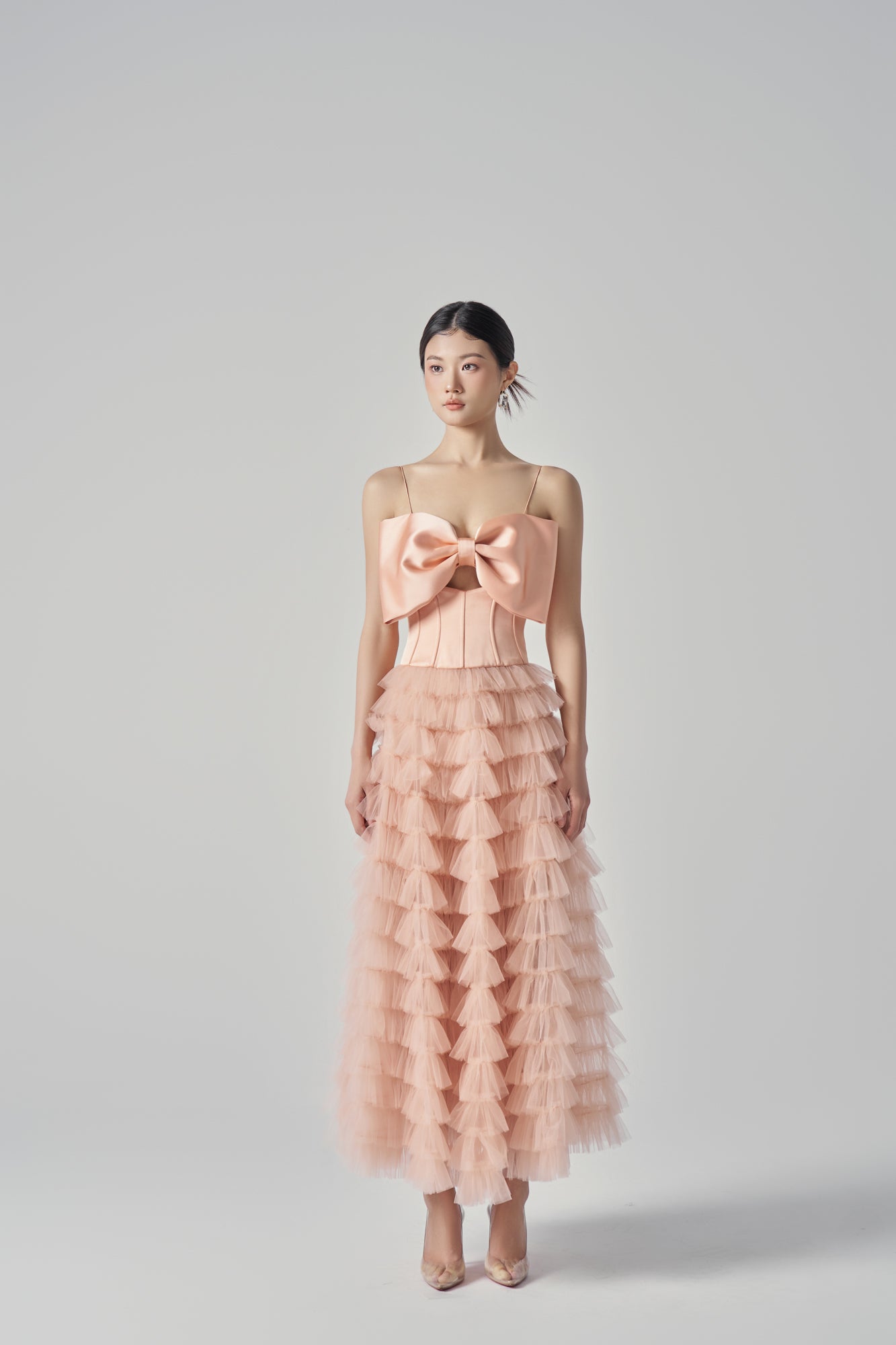 Clara Taffeta and Tulle Dress