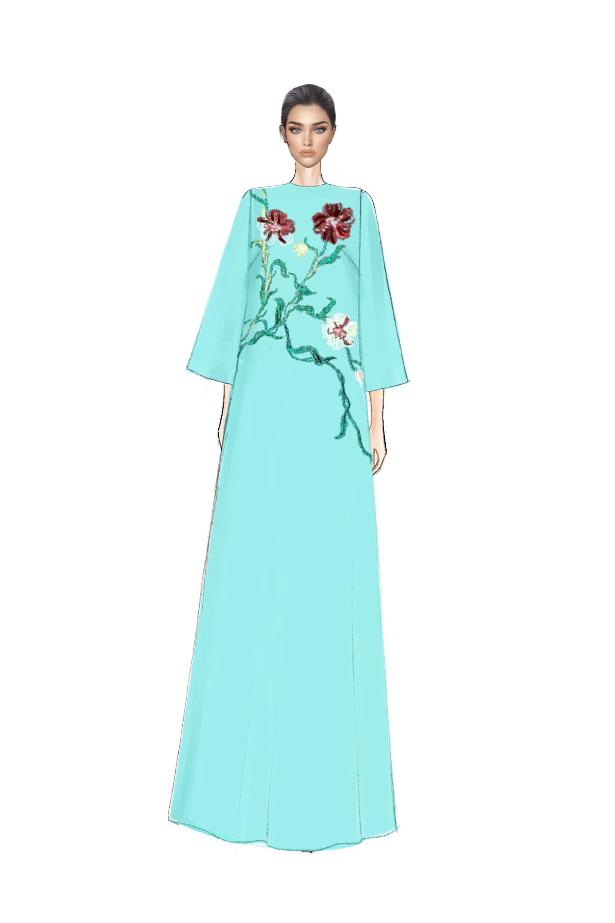 Zara crepe A-line dress