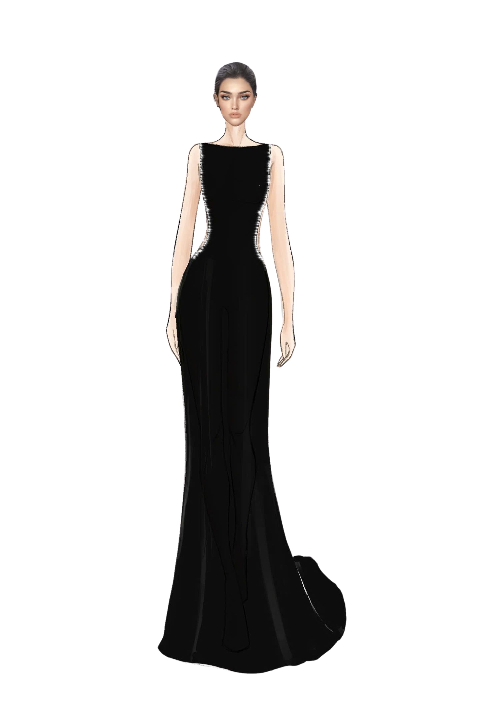 Fatima crepe cut-out dress