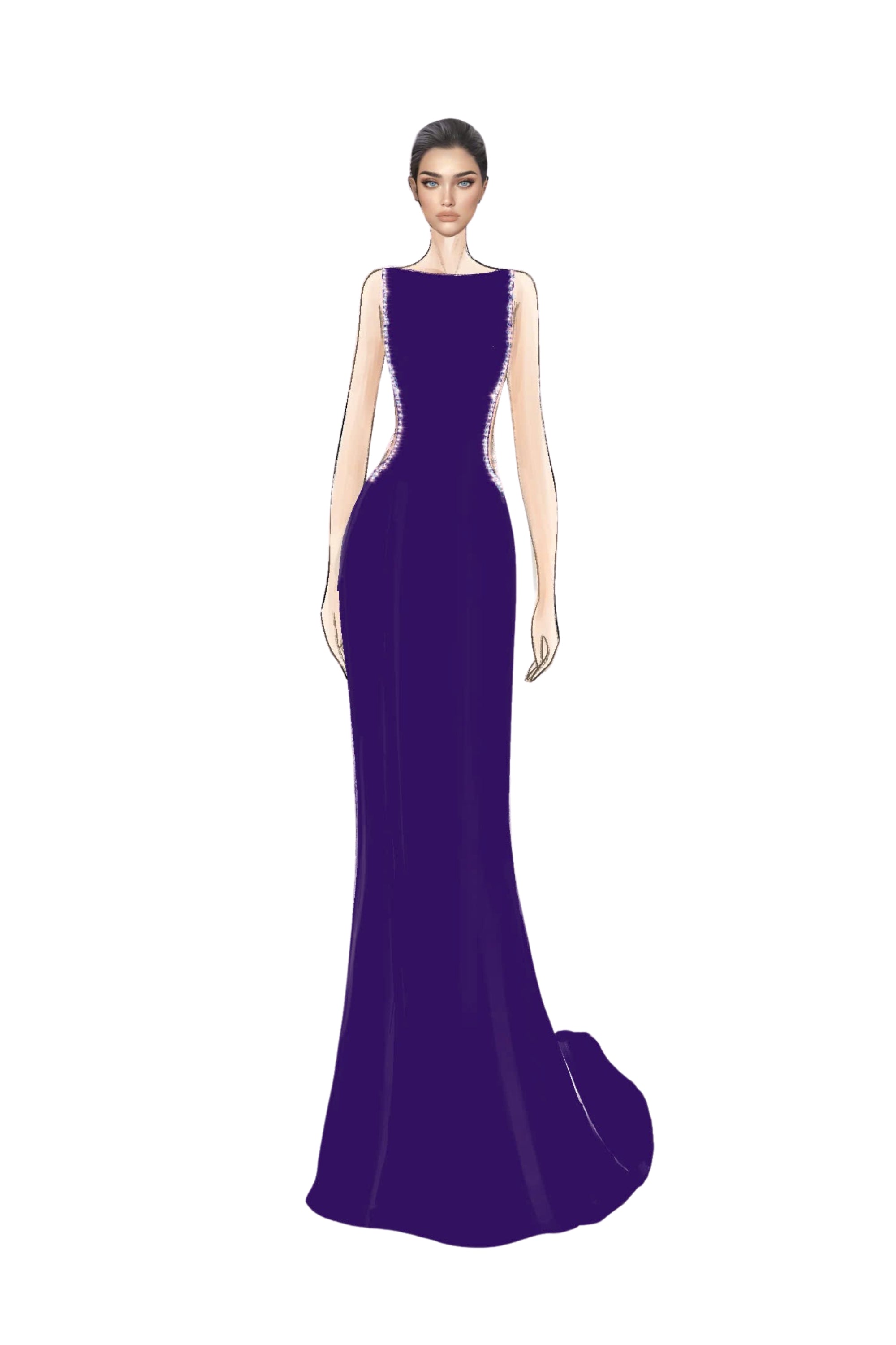 Fatima crepe cut-out dress