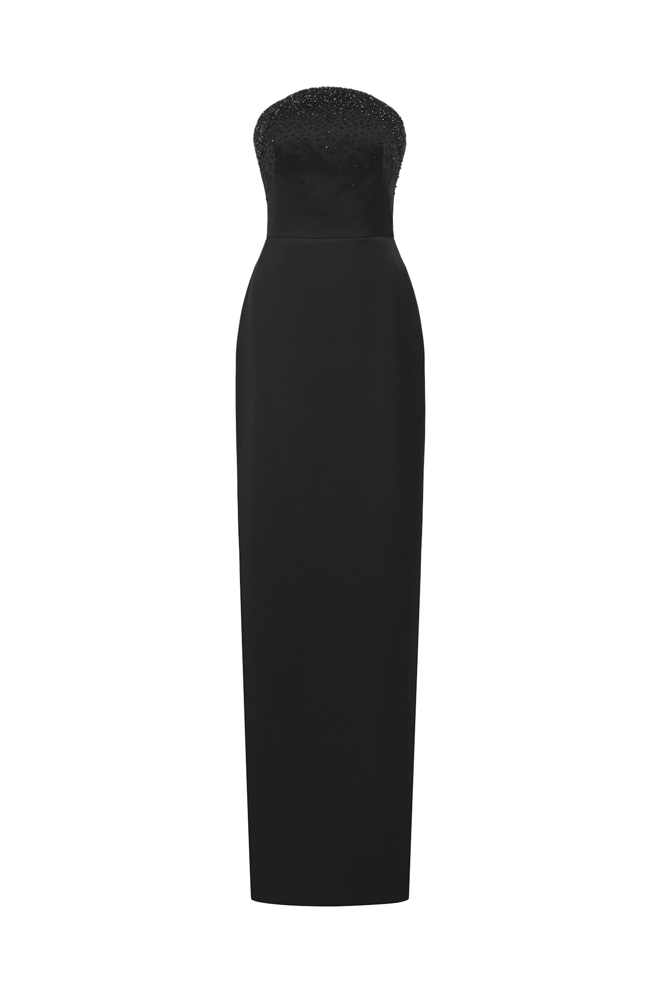 Yasmin silk taffeta strapless bodycon dress