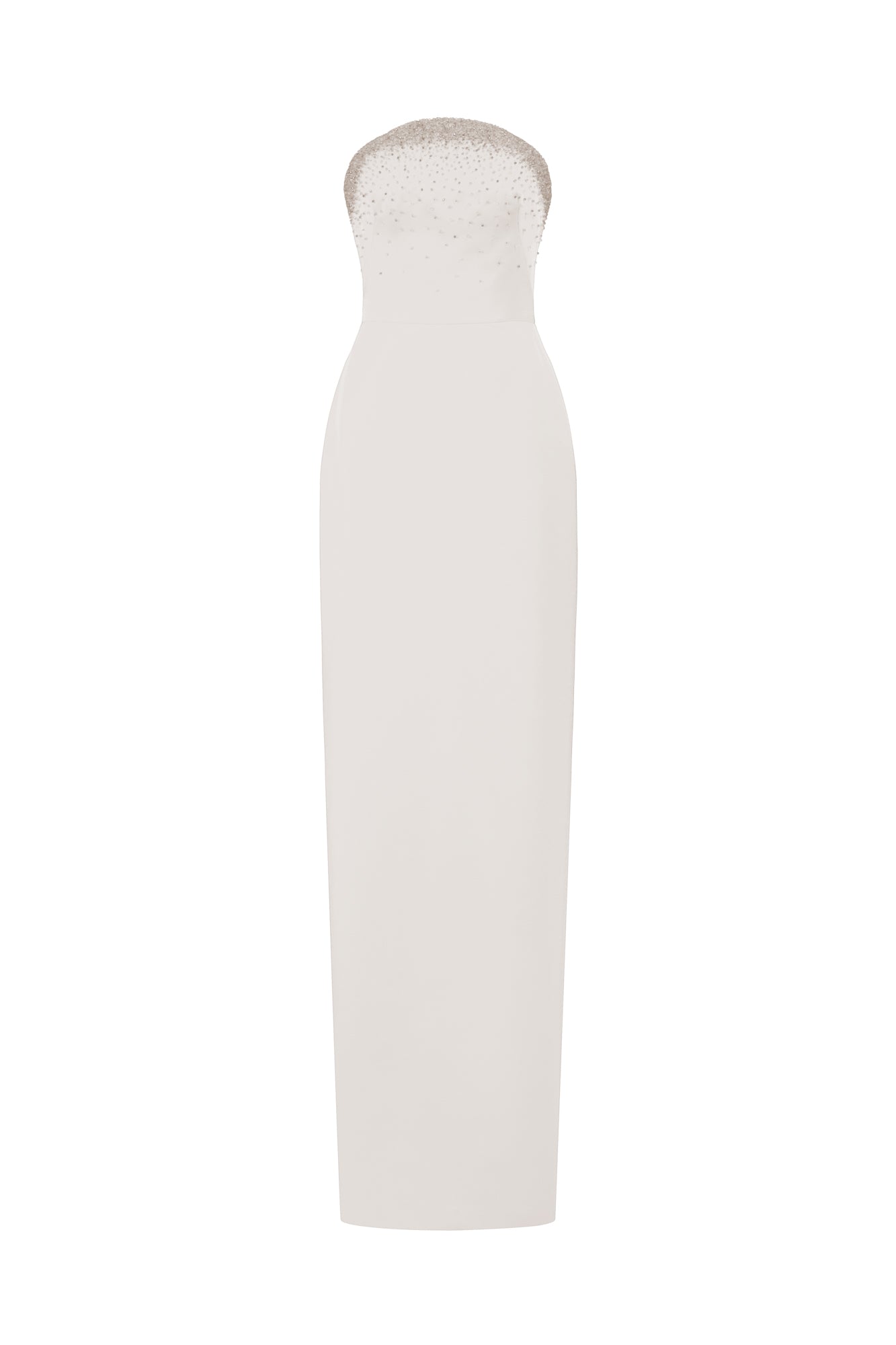 Yasmin silk taffeta strapless bodycon dress