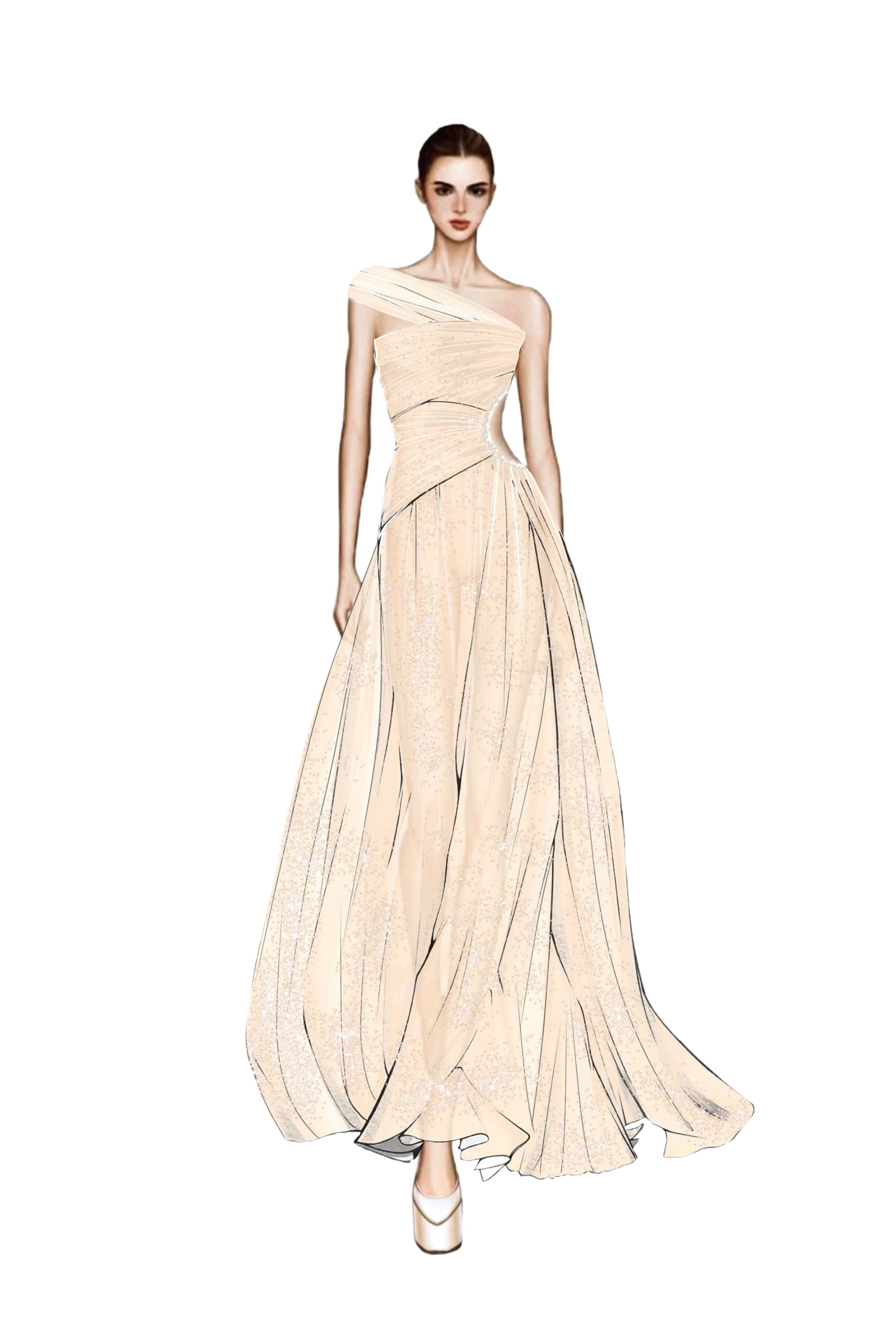 Dajajah glitter tulle dress