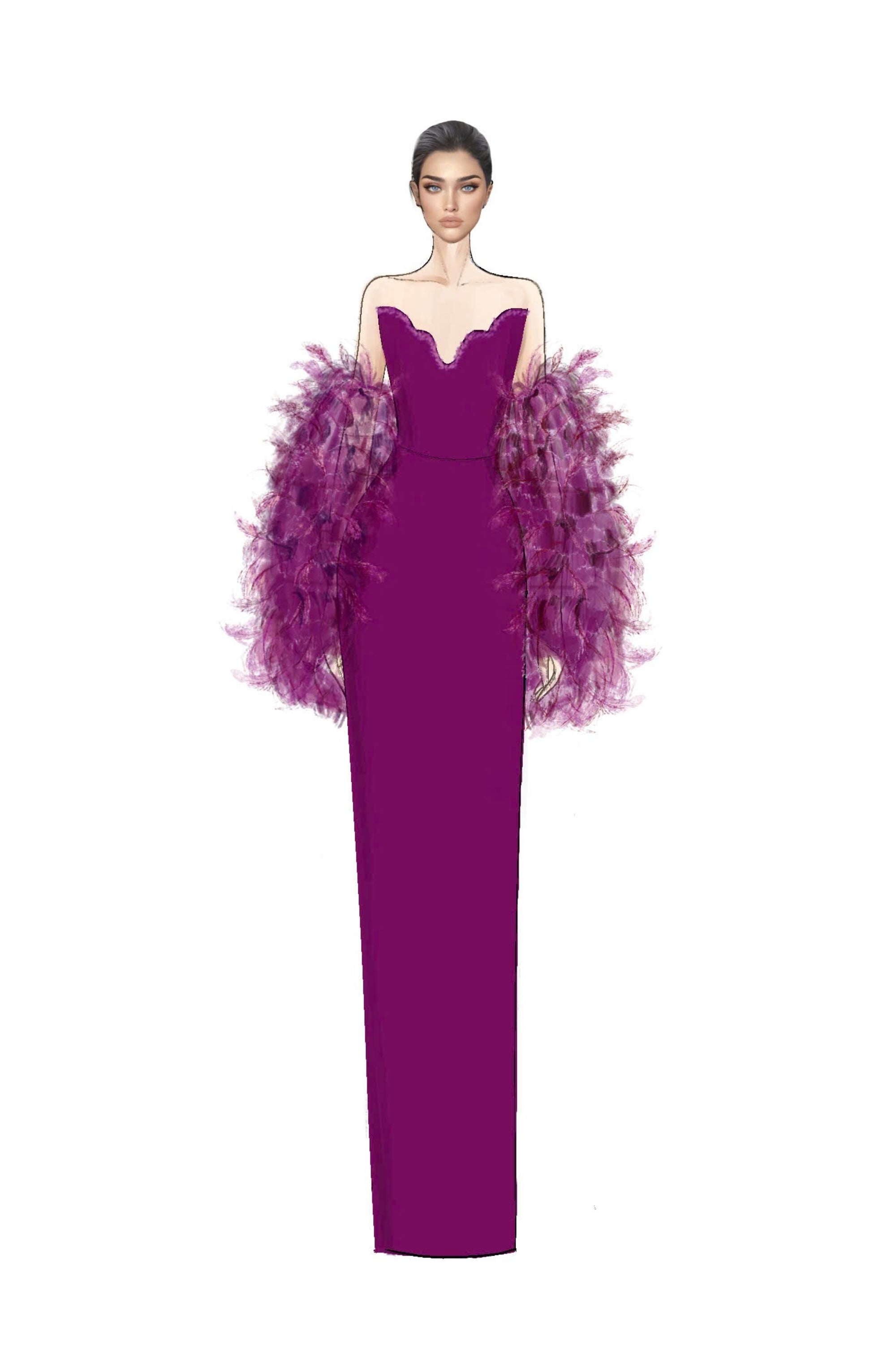 Noora royal taffeta dress