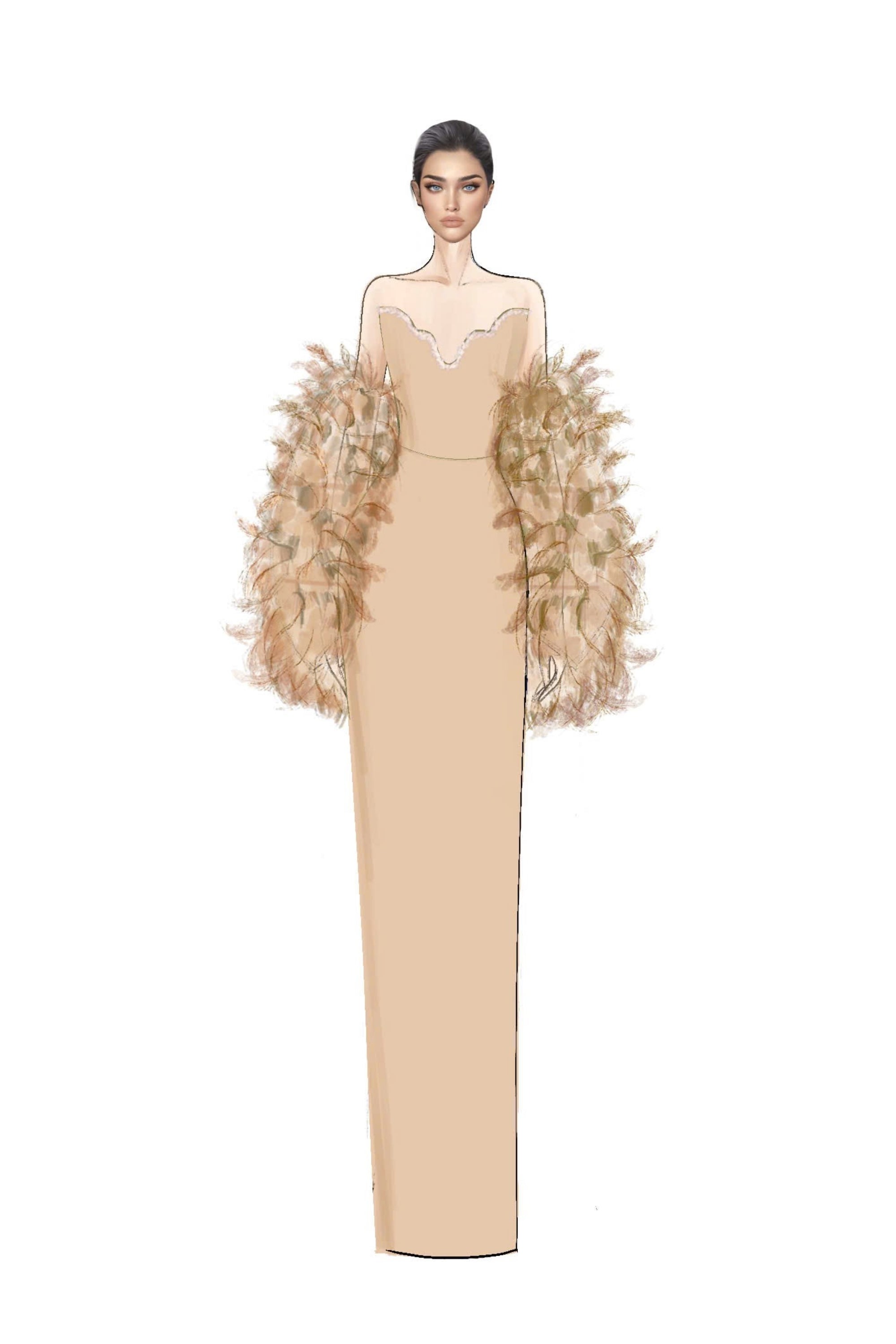 Noora royal taffeta dress