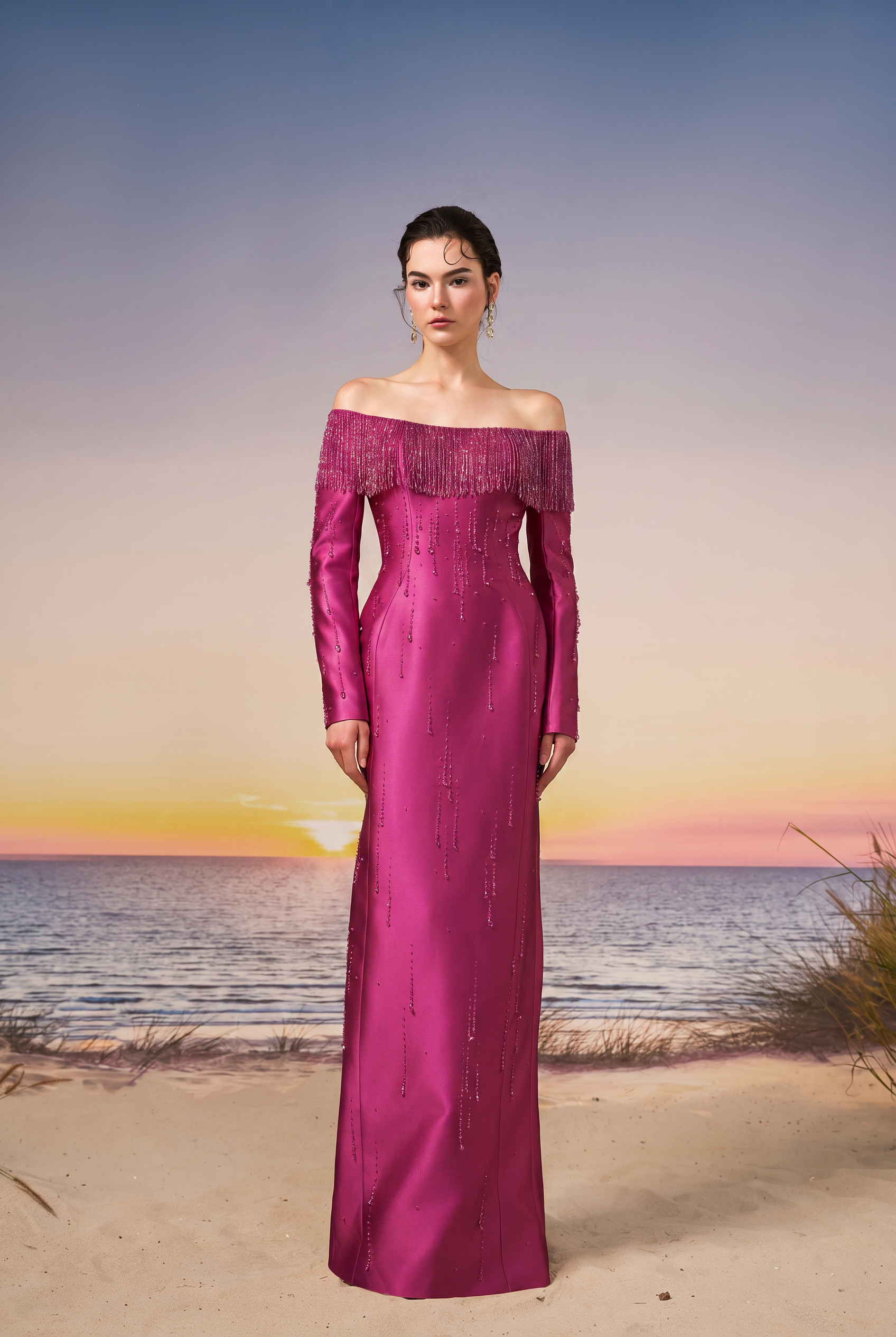 Talia royal taffeta dress
