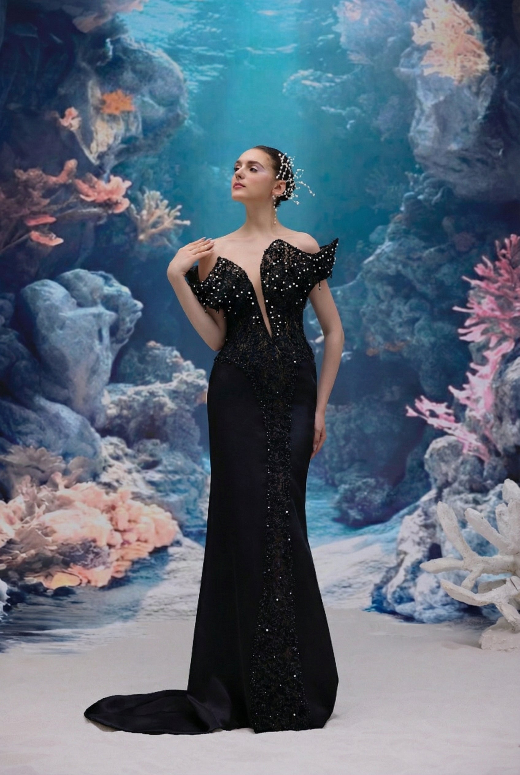 Seraphina Seqiun Lace & Silk Taffeta Dress
