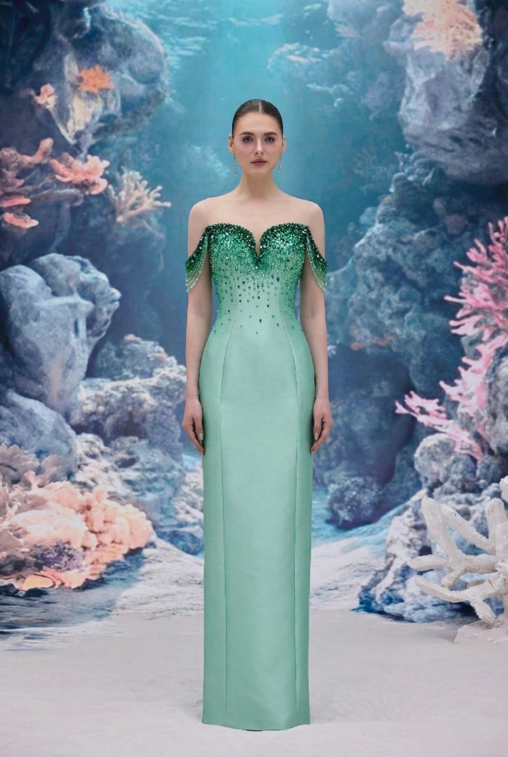 Celeste Royal Taffeta Dress