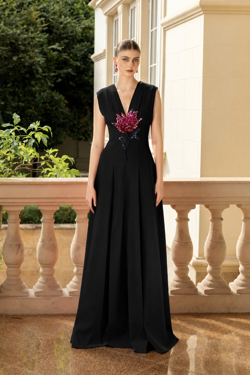 Solène Crepe Dress