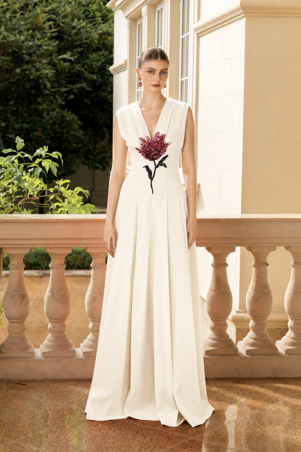 Solène Crepe Dress