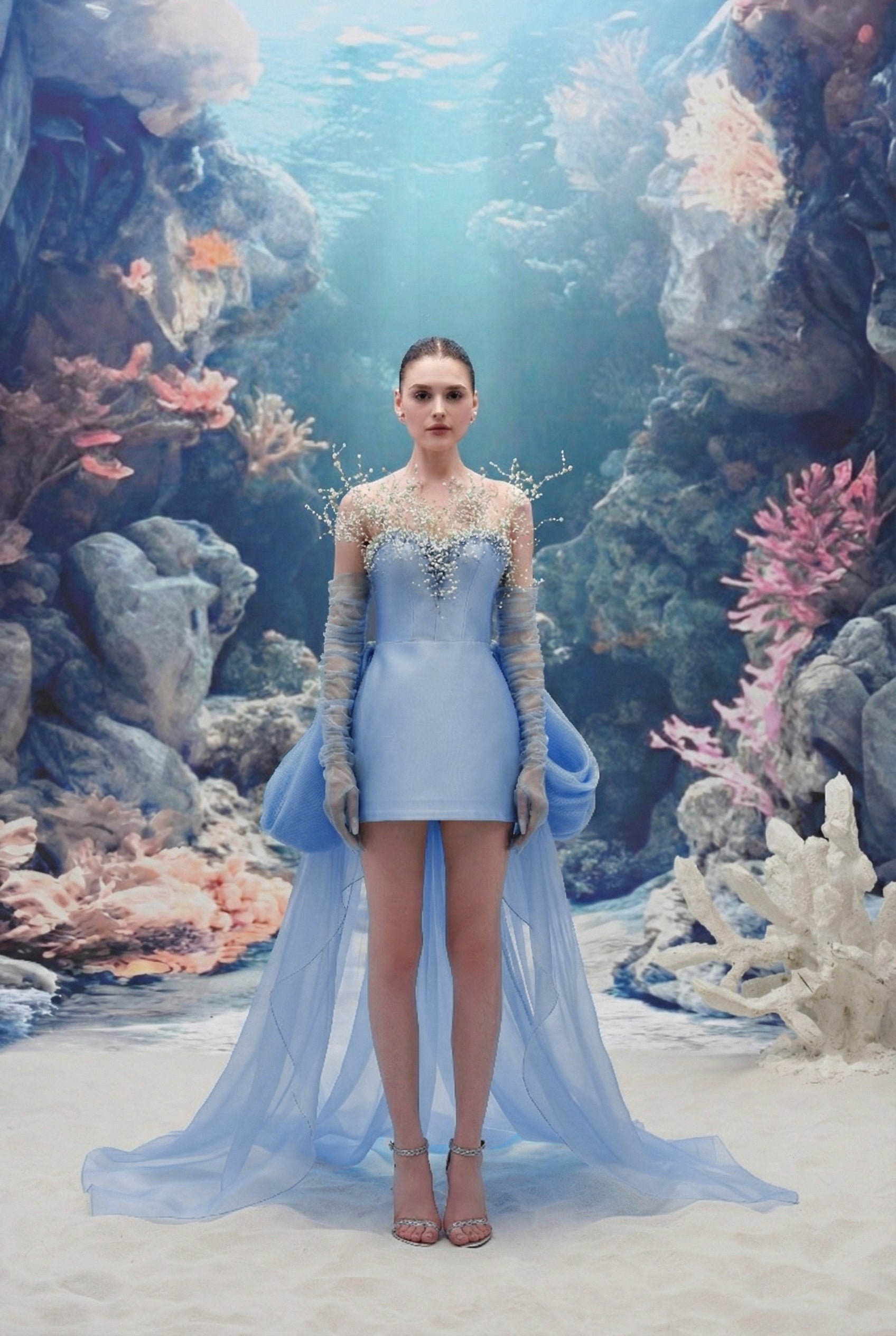 Ondine Queen Taffeta & Organza Dress