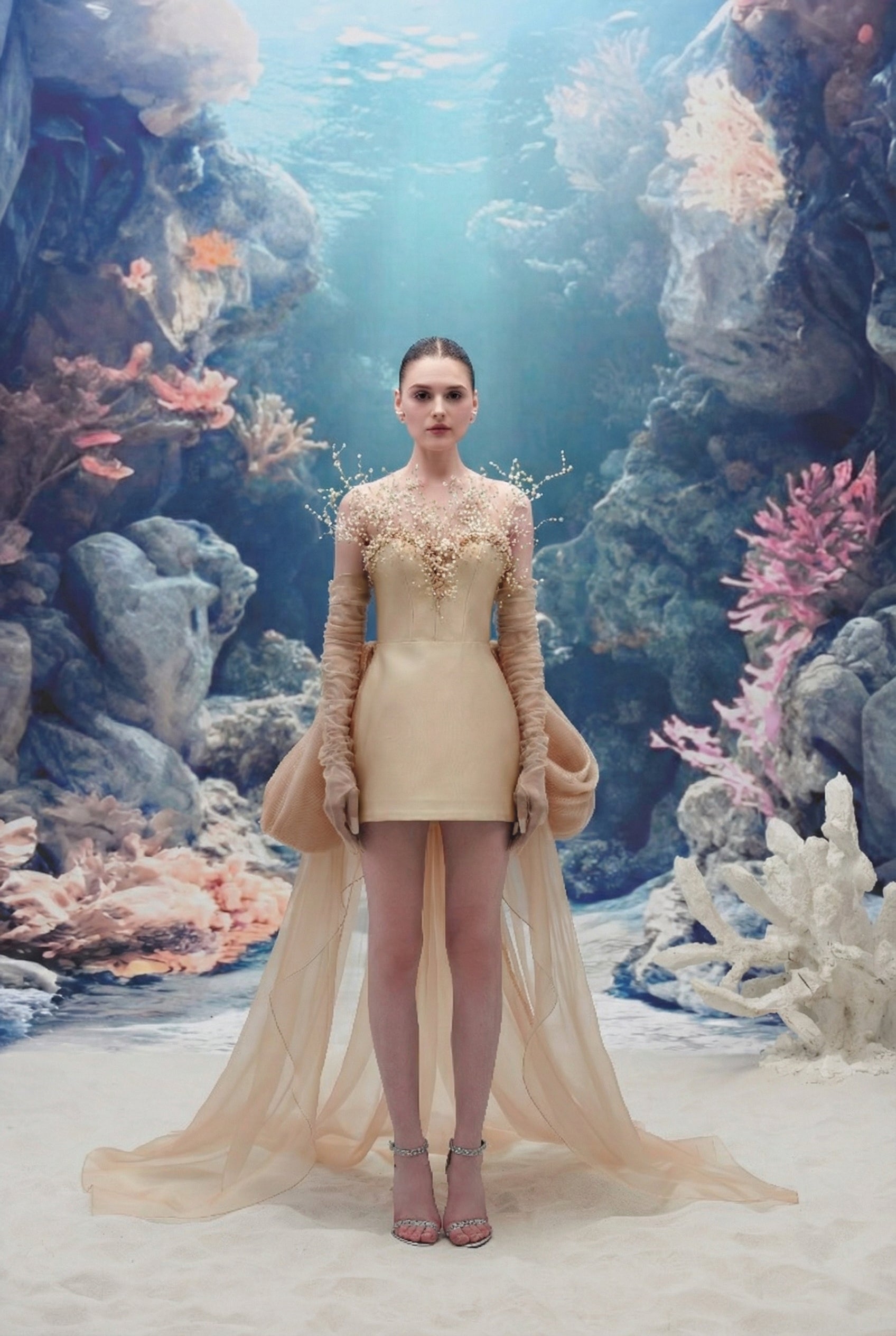 Ondine Queen Taffeta & Organza Dress