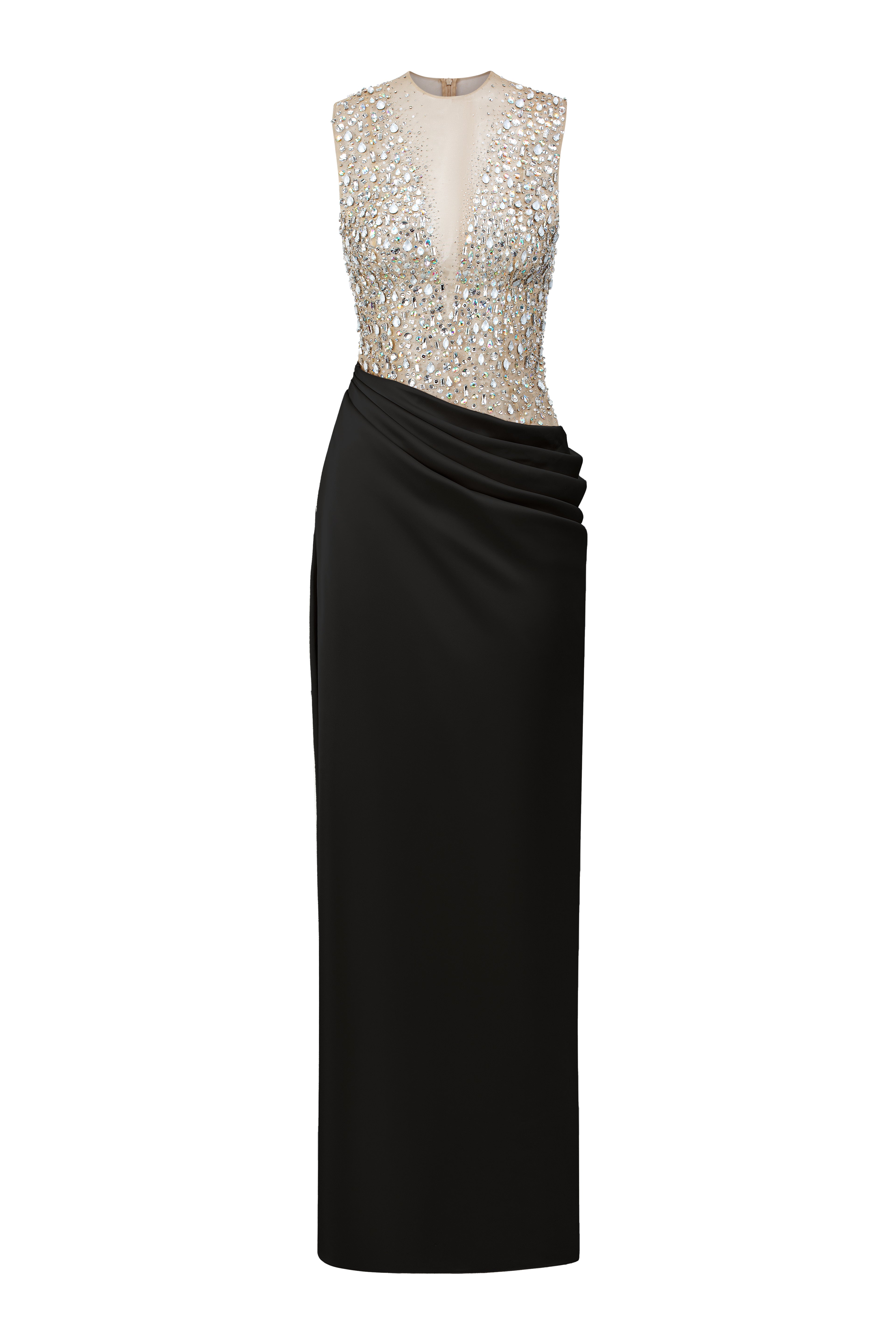 Elara Silk Satin & Tulle dress