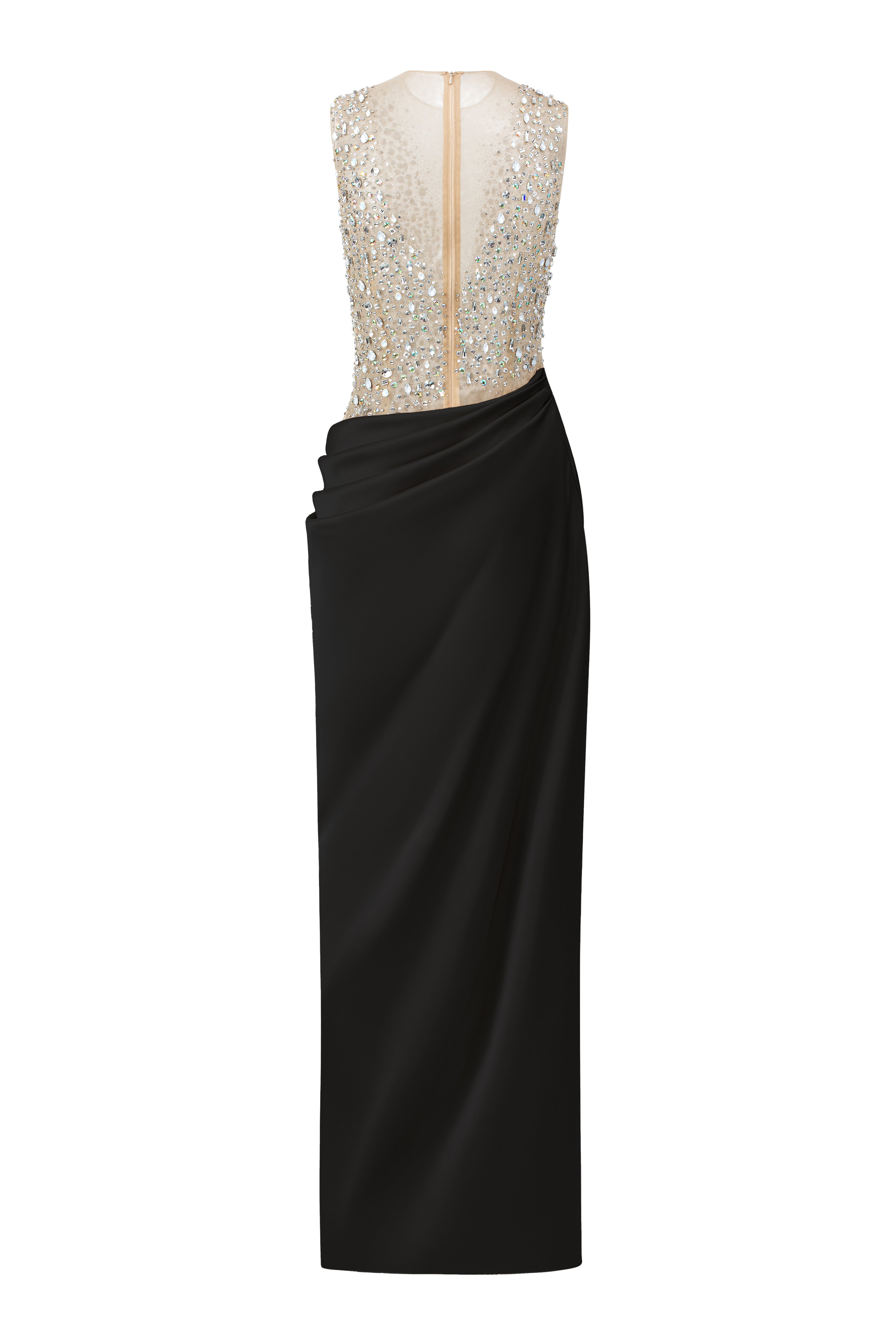 Elara Silk Satin & Tulle dress