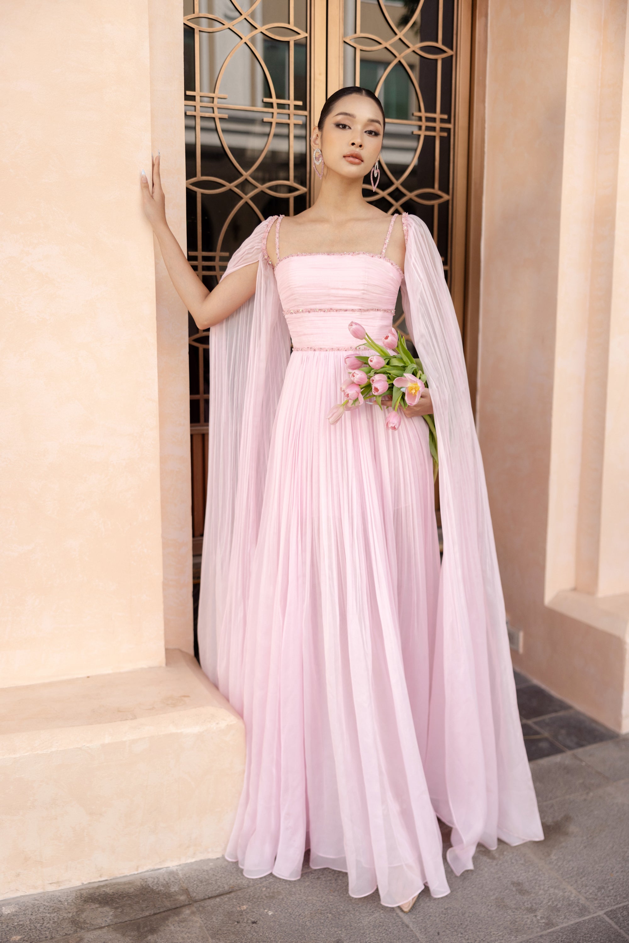Esperanza silk pleated dress