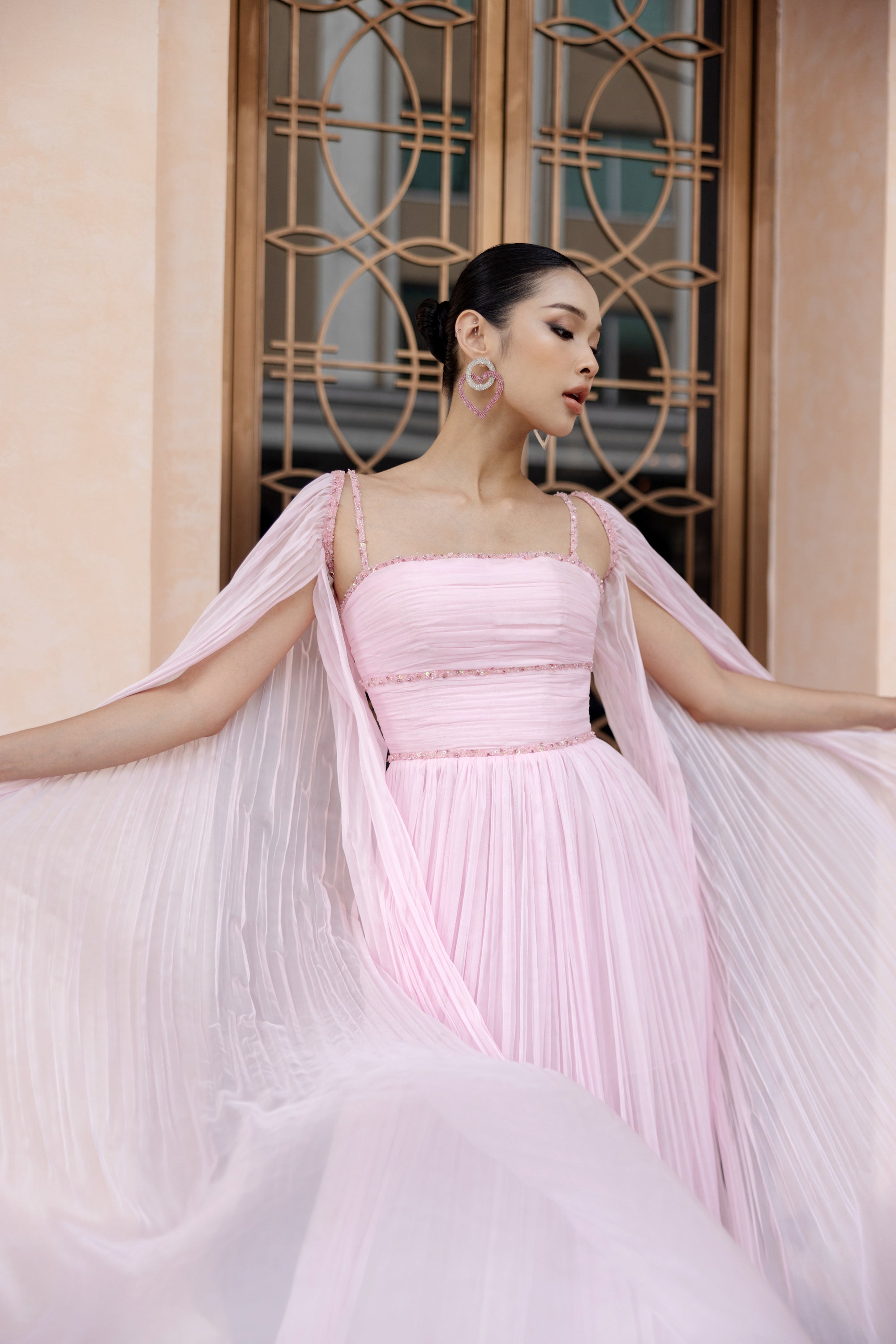 Esperanza silk pleated dress